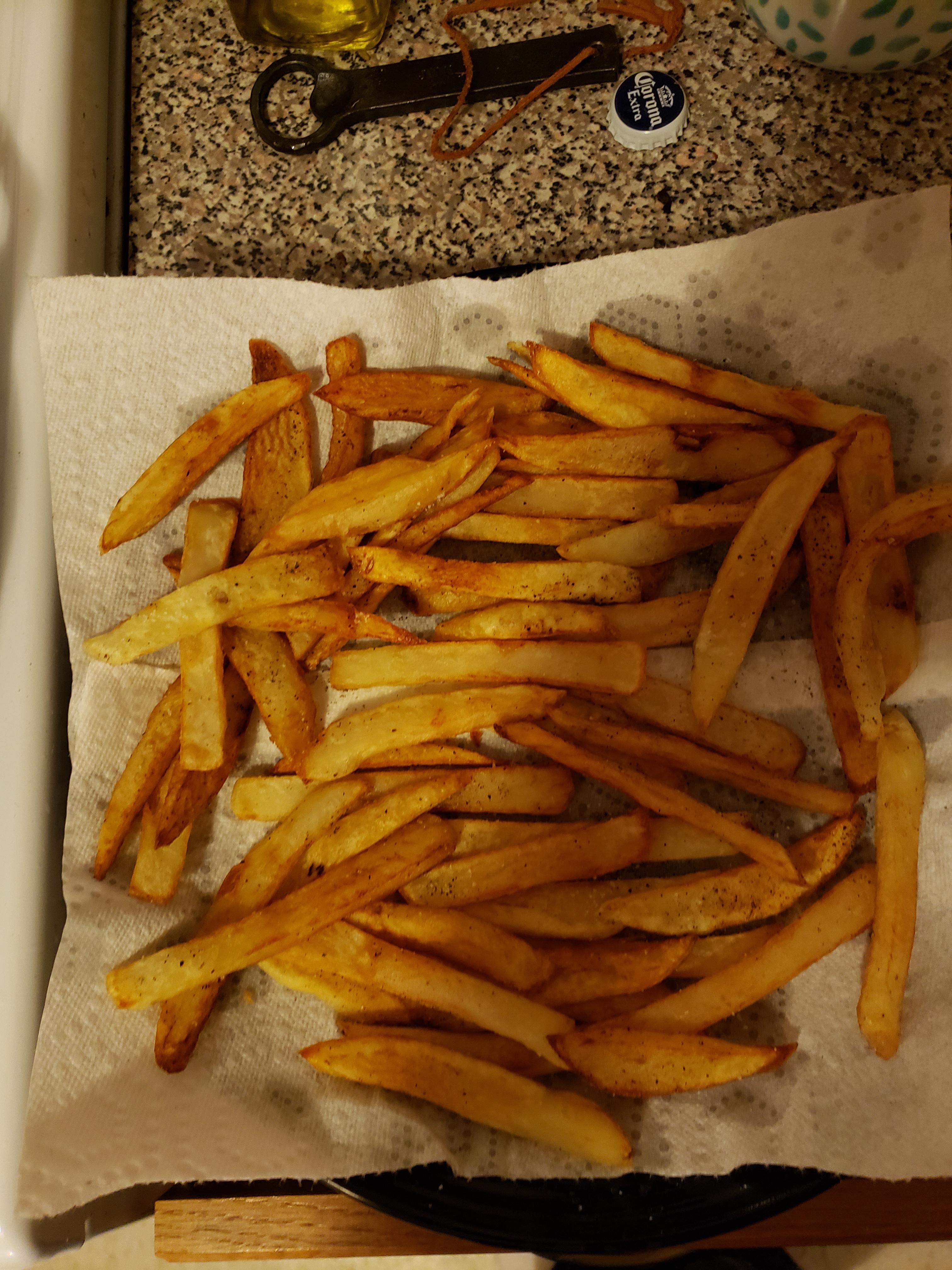 [Homemade] doublefried French fries r/food