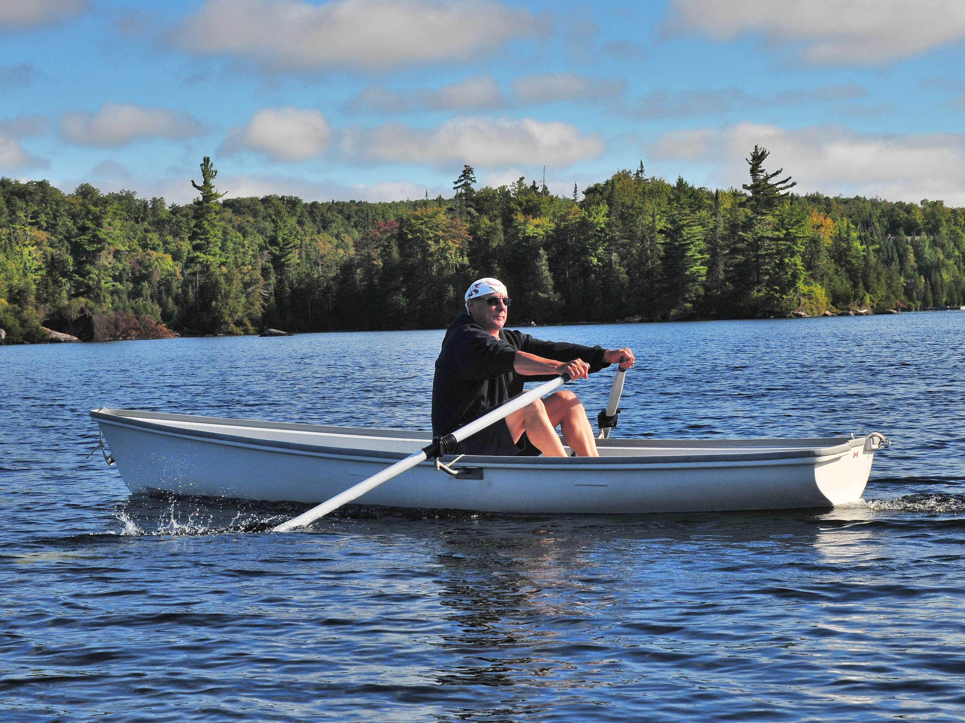 Neil Peart in Lac St. Brutus, in the Laurentian Mountains he loved to call "his favorite place
