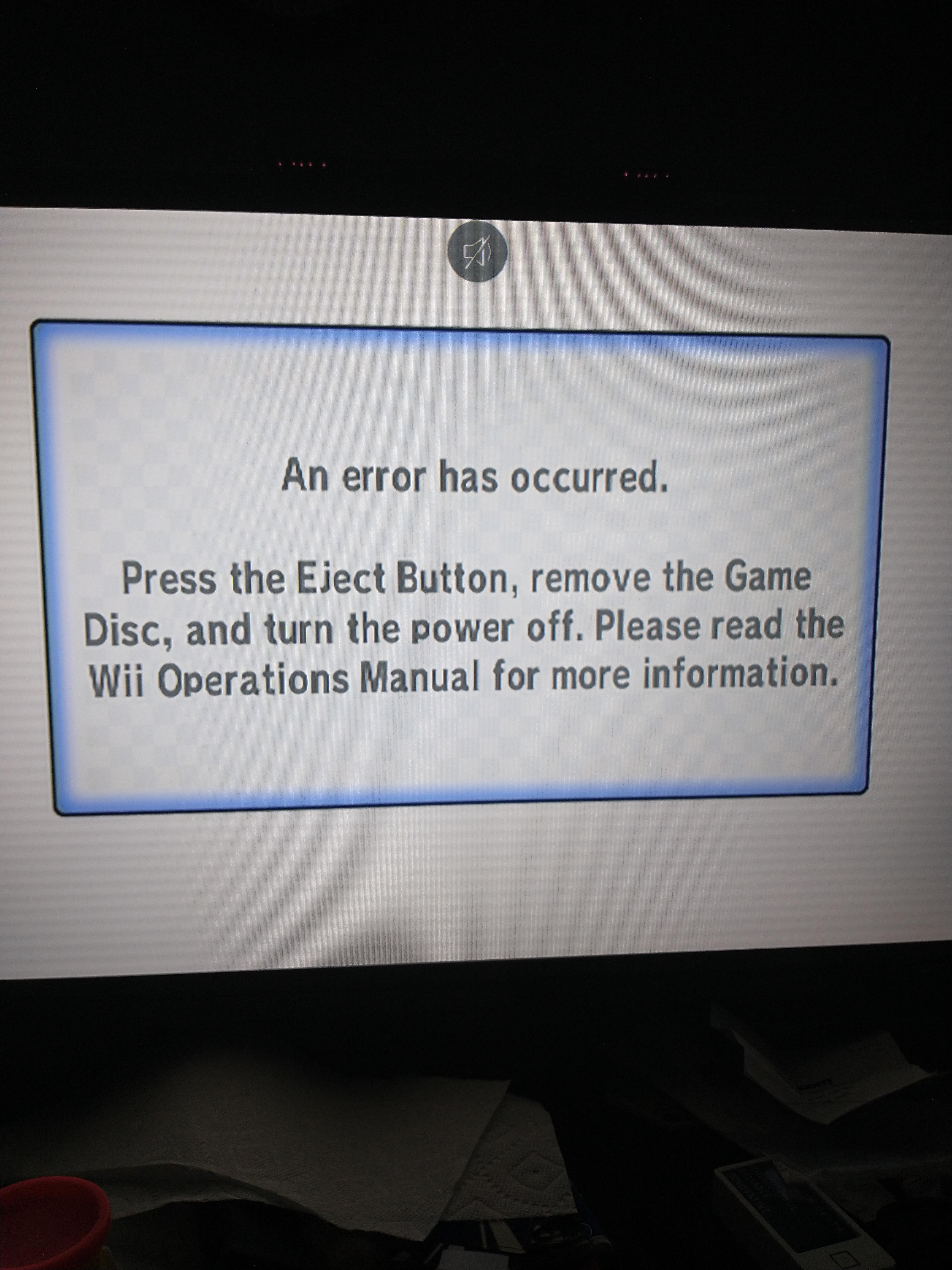 I was going to play Mario kart Wii online but I got this error screen