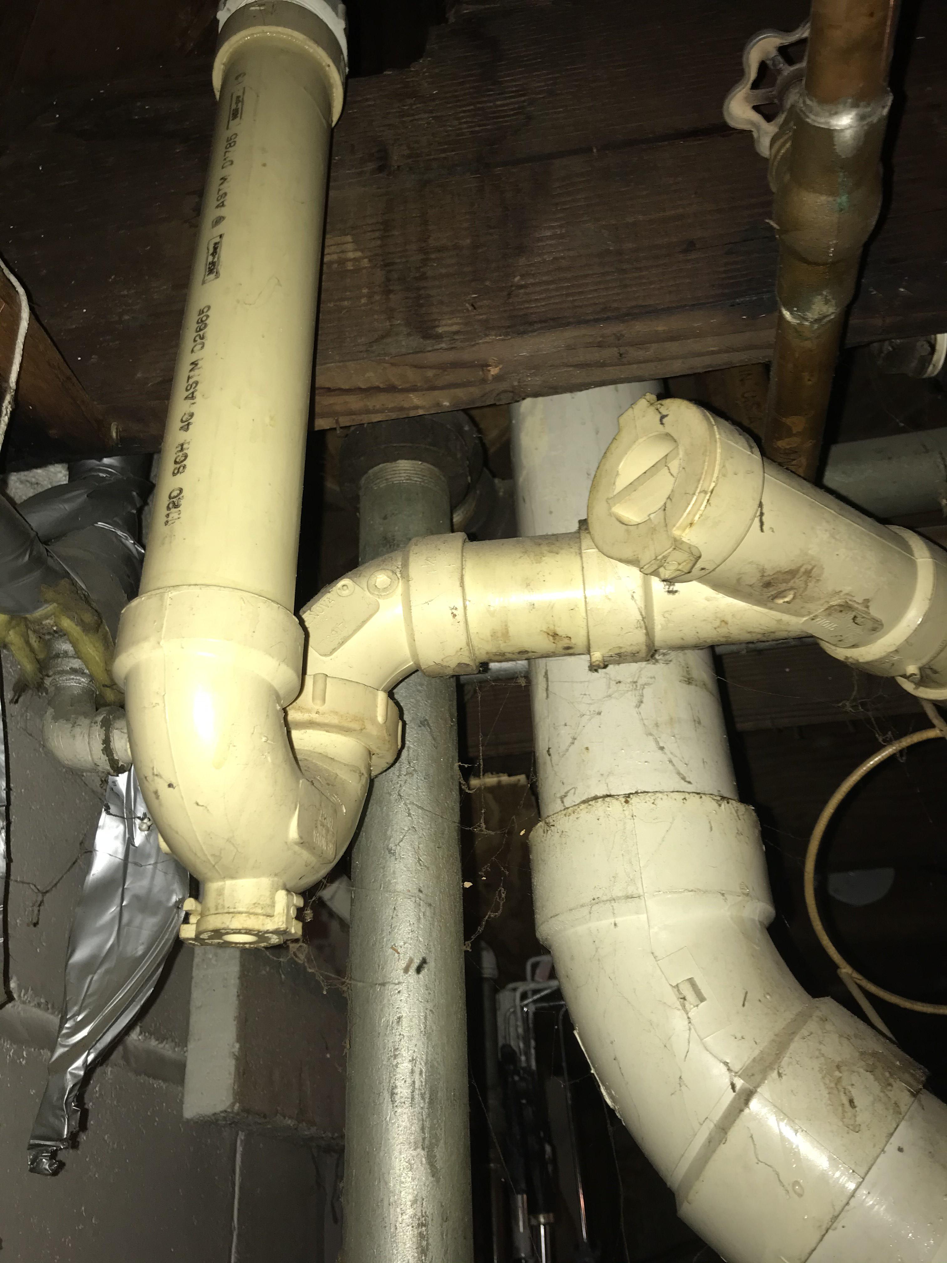 this is a Genova PVC tub drain from the 1970s. The cleanouts are called