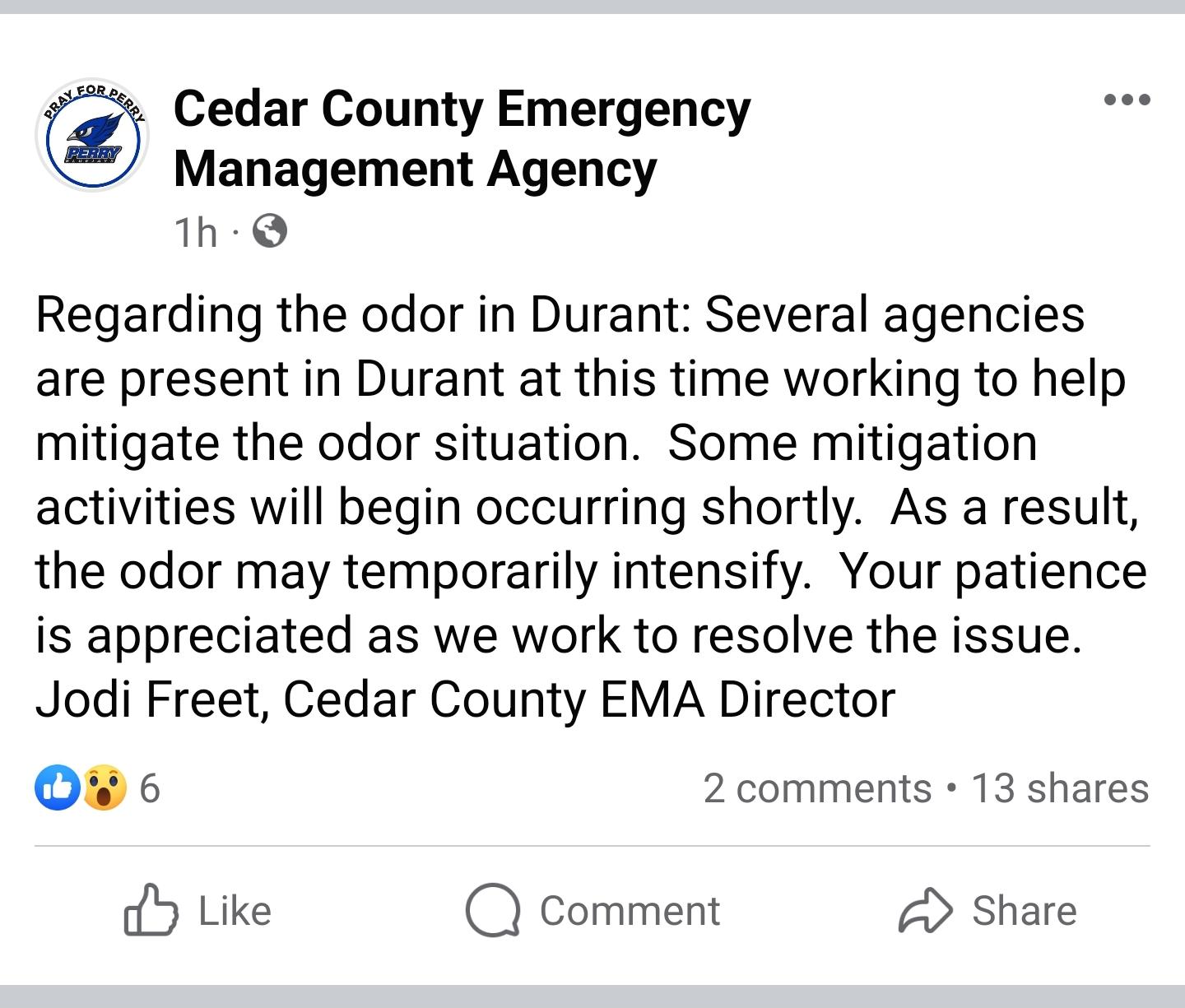 What's the odor near Durant? r/Iowa