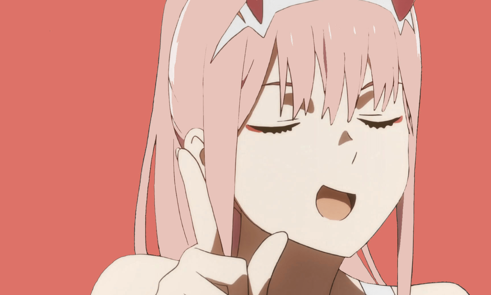 Zero Two Wallpaper without taskbar DarlingInTheFranxx