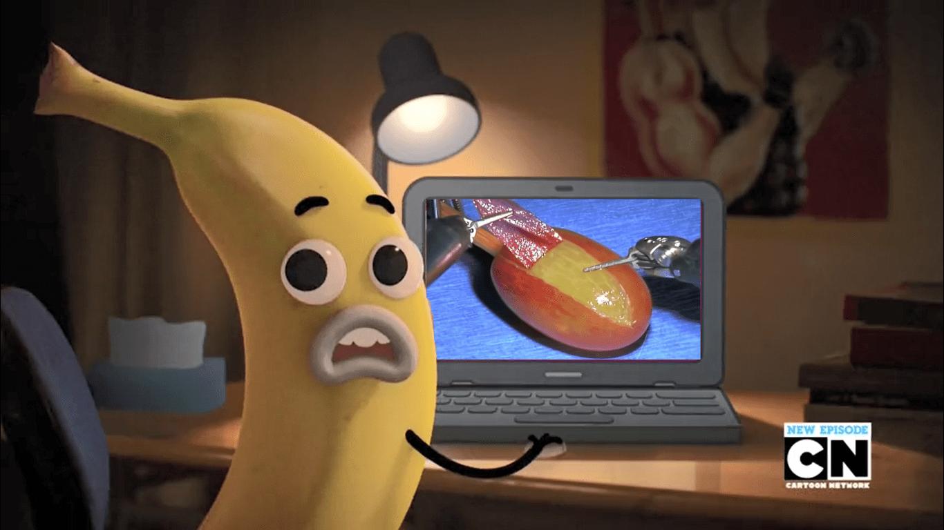Banana Joe watches grape surgery r/gumballmemes