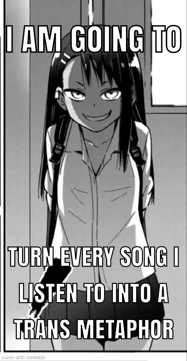 "She is my mirror image Showing me who I am Until the day that we