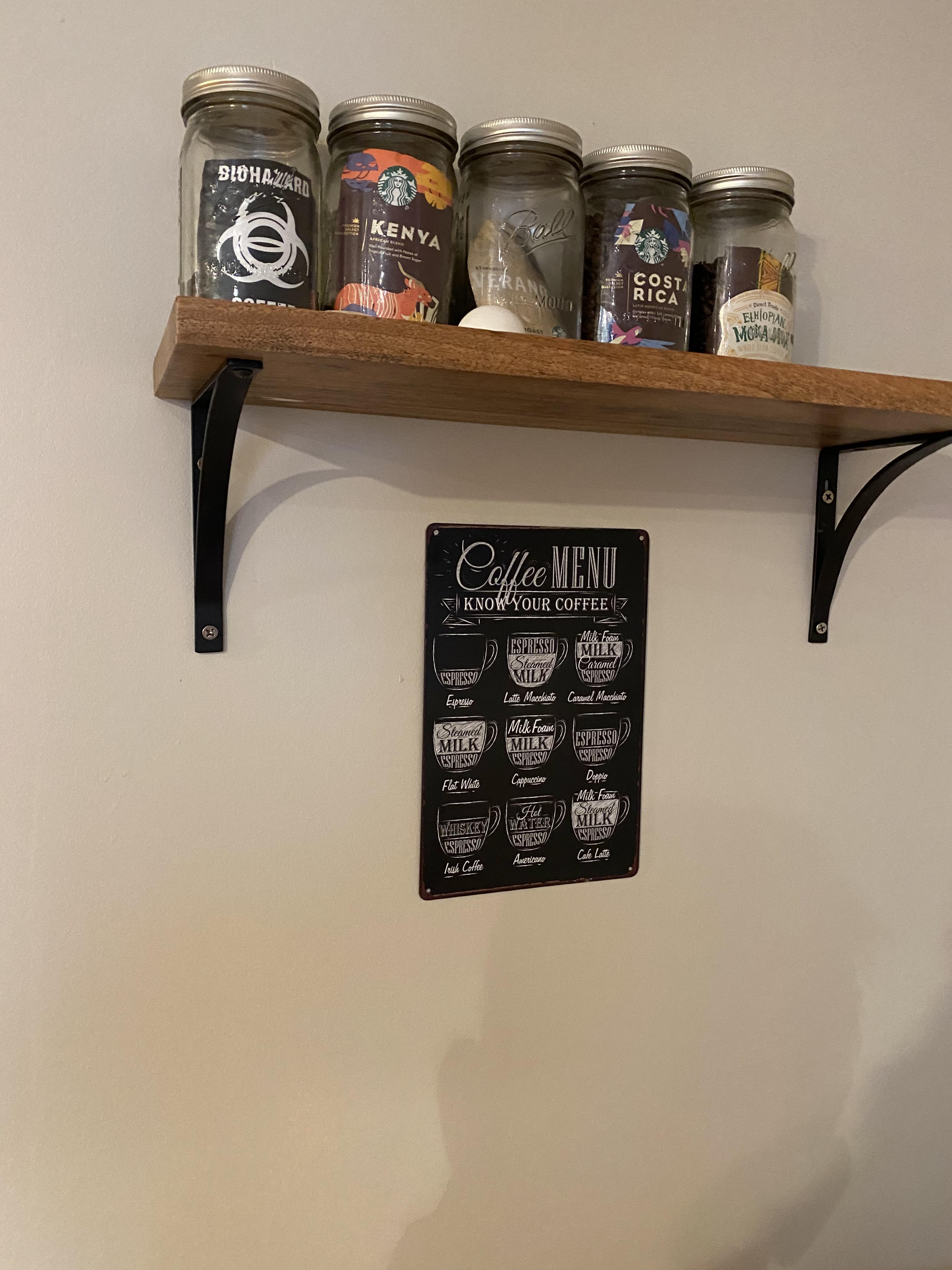 A minor nuance; but people tell me that my coffee shelf is impressive