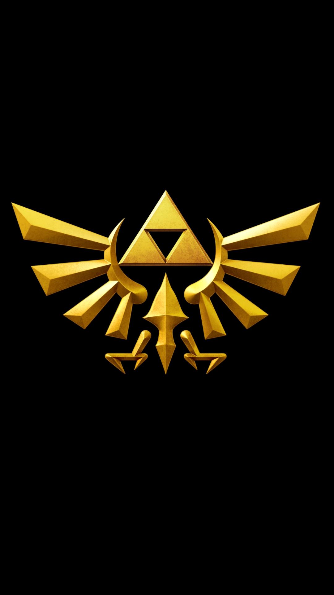 [1080 x 1920] Royal crest The Legend Of Zelda Amoledbackgrounds