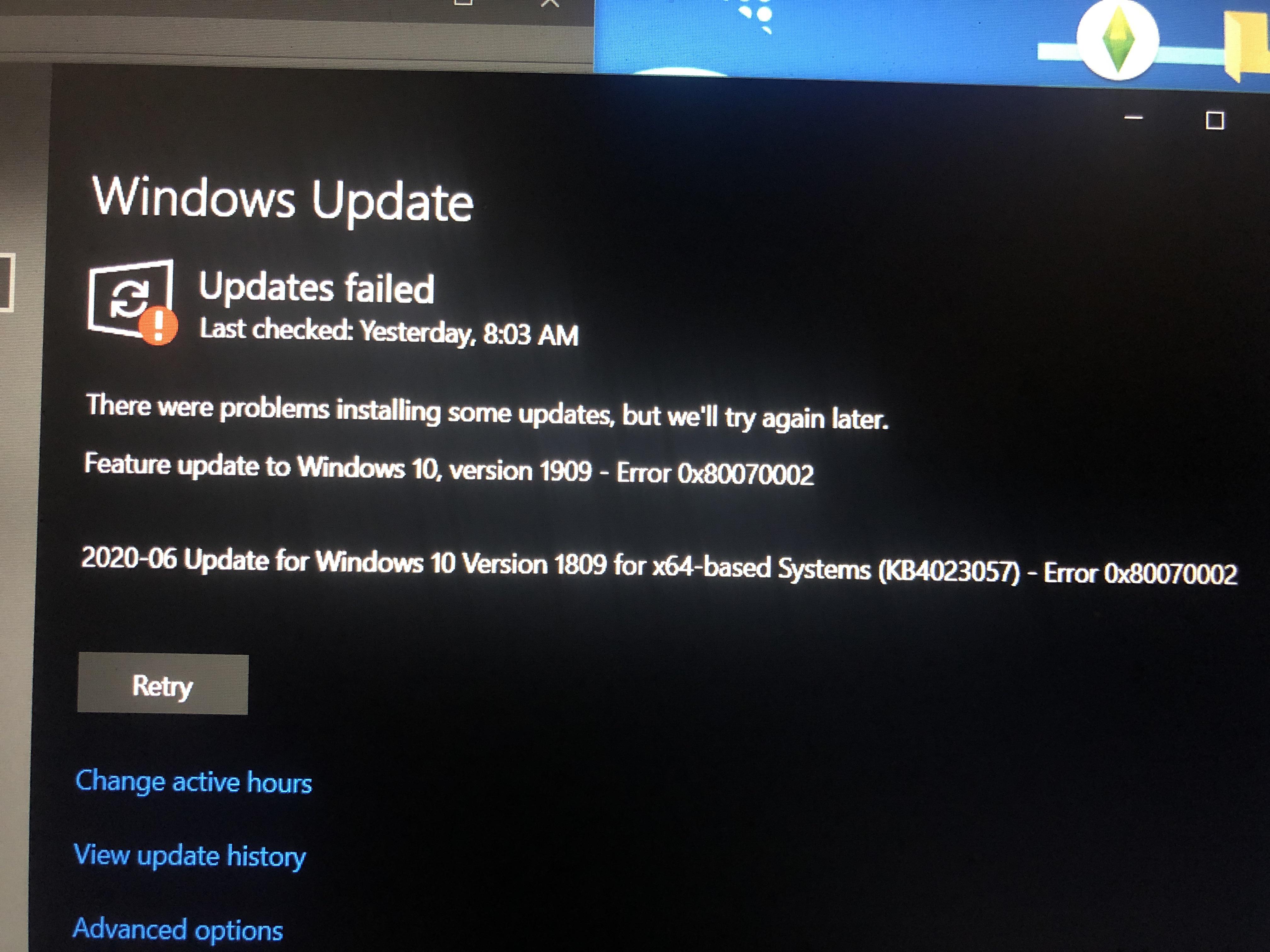 Update unable to install r/Hewlett_Packard