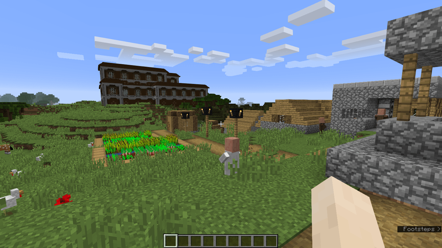 Woodland Mansion next to village not too far from spawn r/minecraftseeds