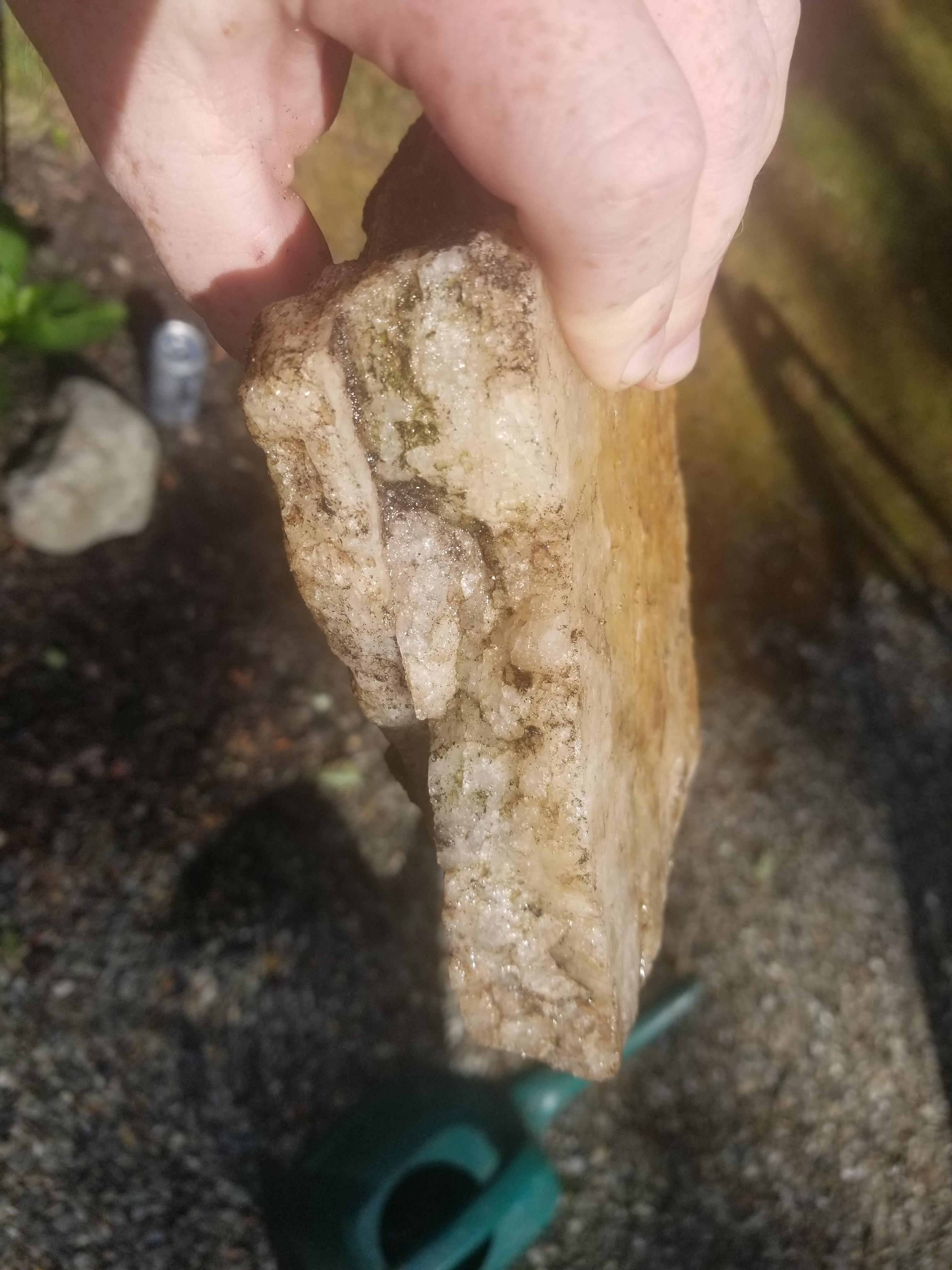 Found this buried in our backyard. Quartz of some kind? Southern New