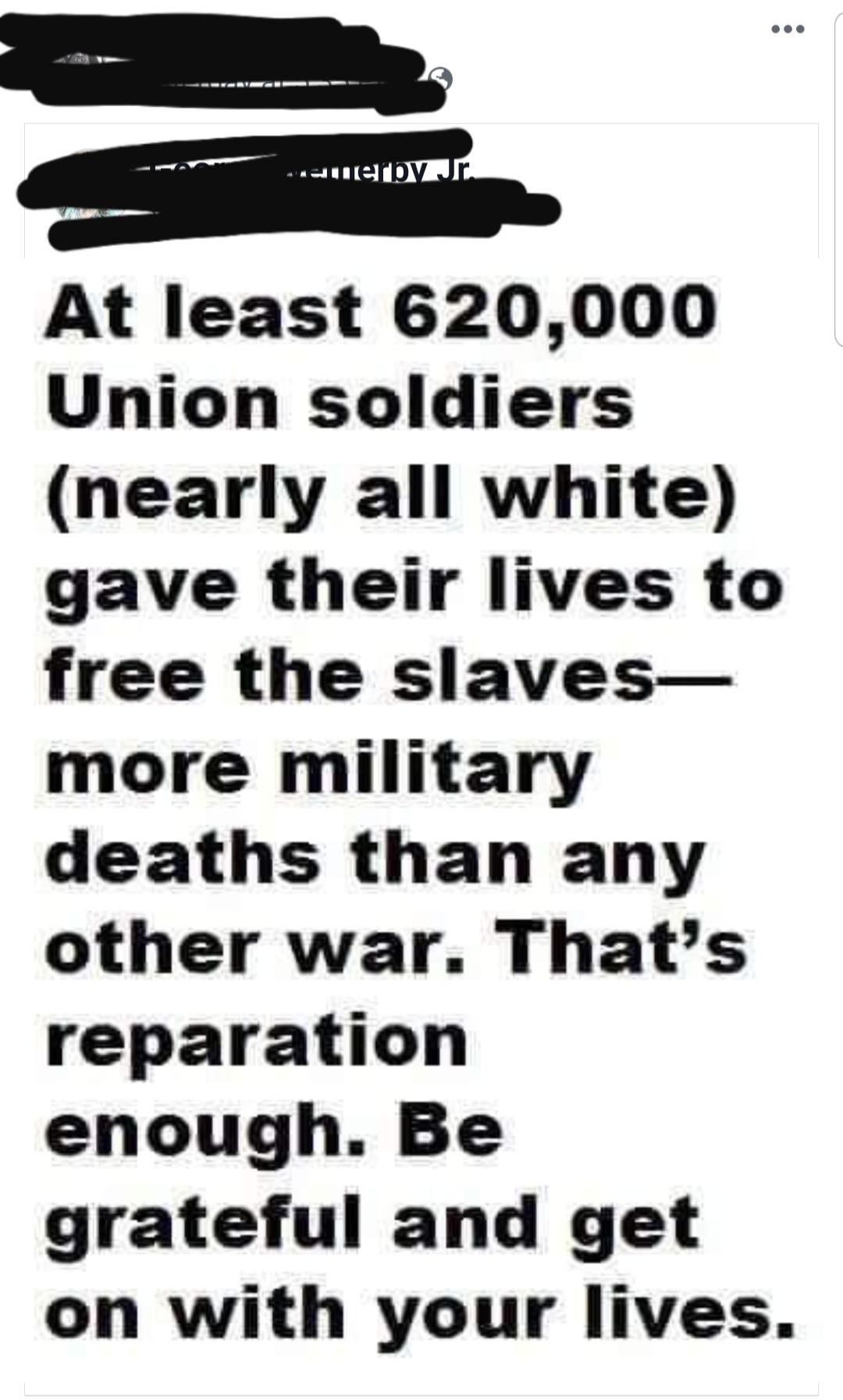 620,000 Union soldiers did not die in the US civil war. A combined