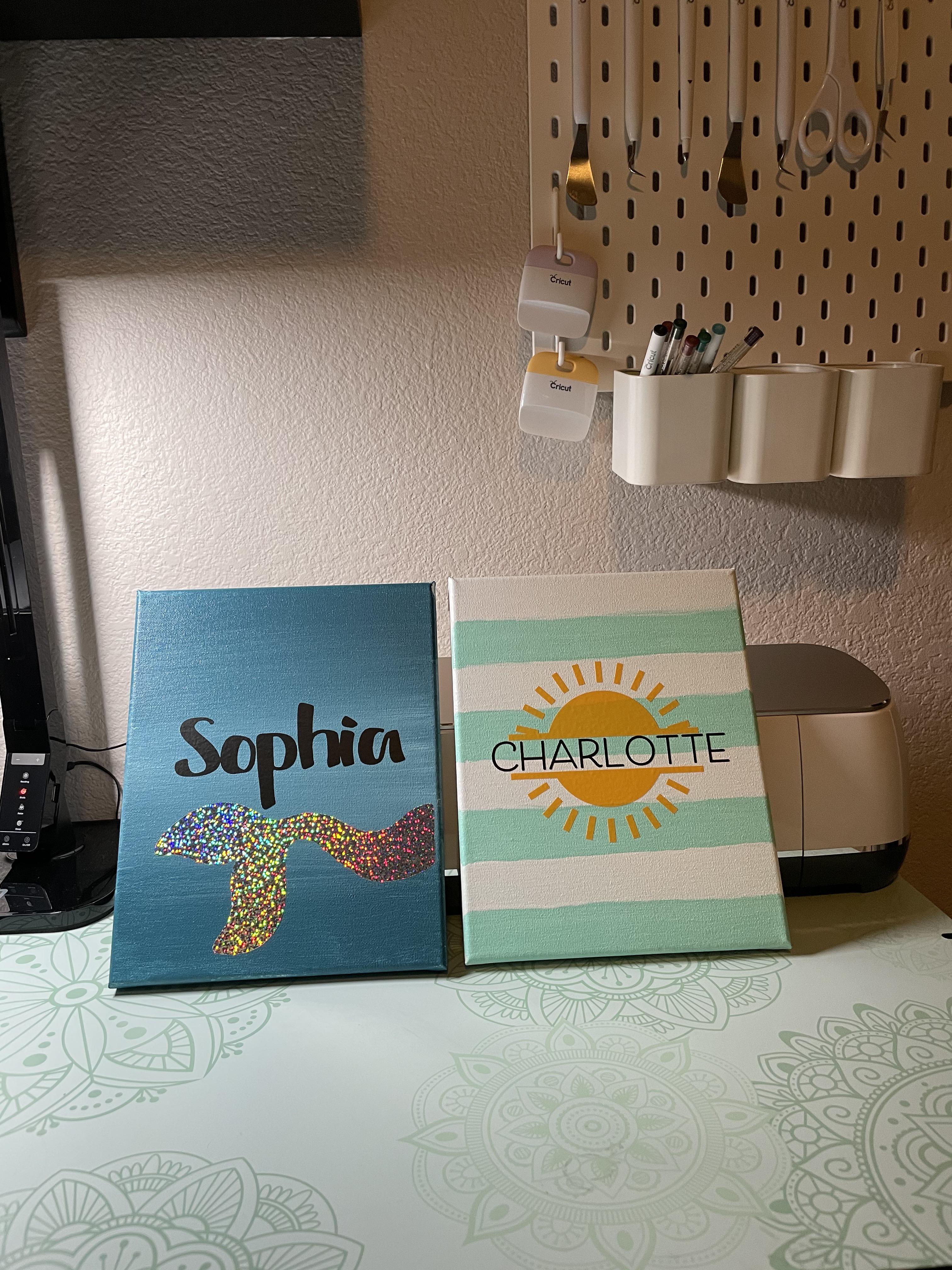 First vinyl on canvas projects. Be gentle. The painting was all