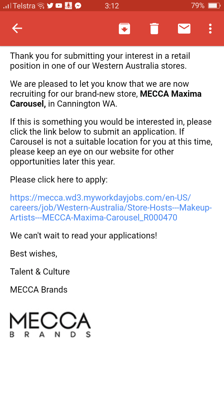 Mecca Maxima is opening at Westfield Carousel!! r/AustralianMakeup