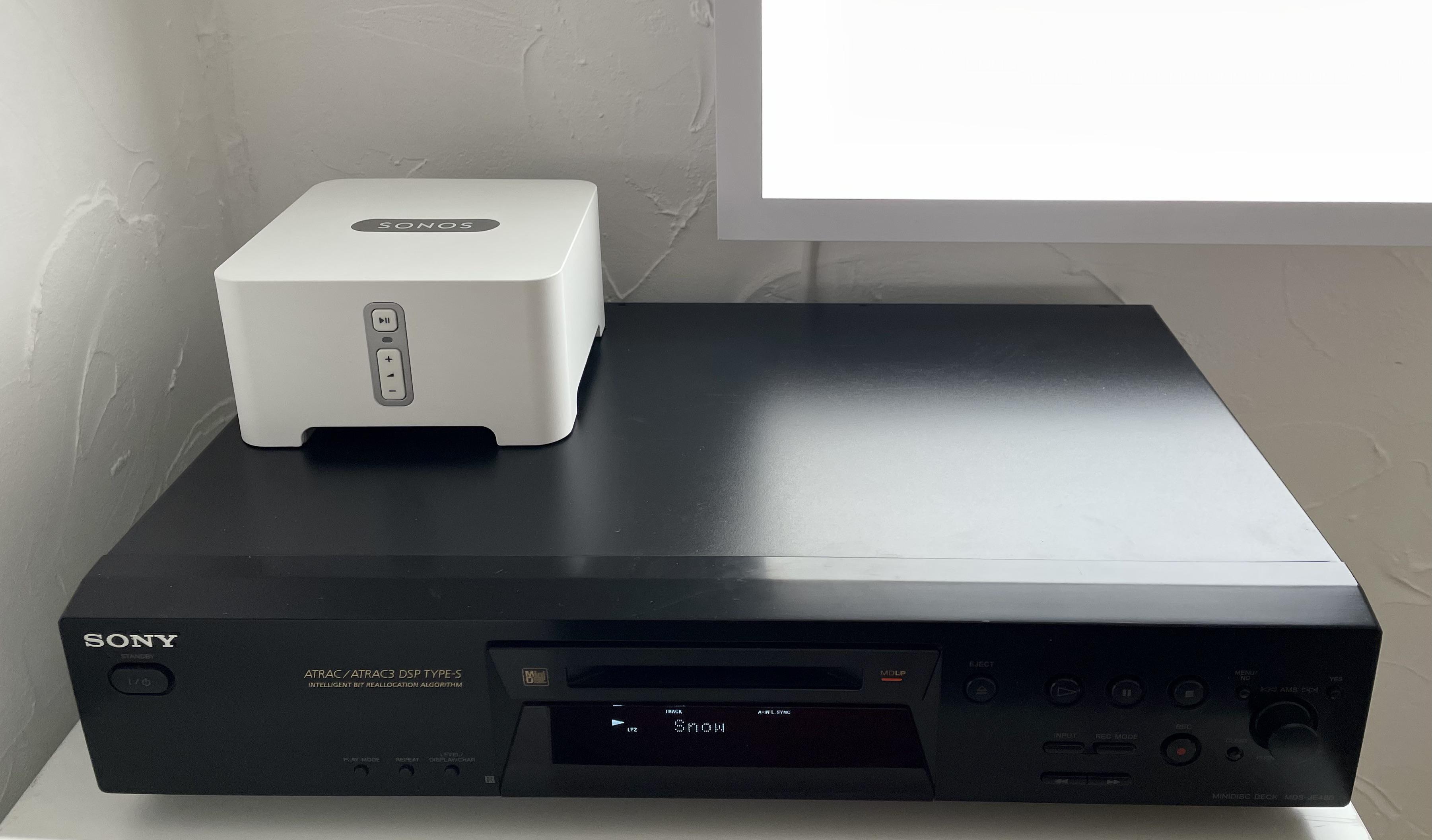 Minidisc deck + Sonos Connect = amazing sound in my r/minidisc