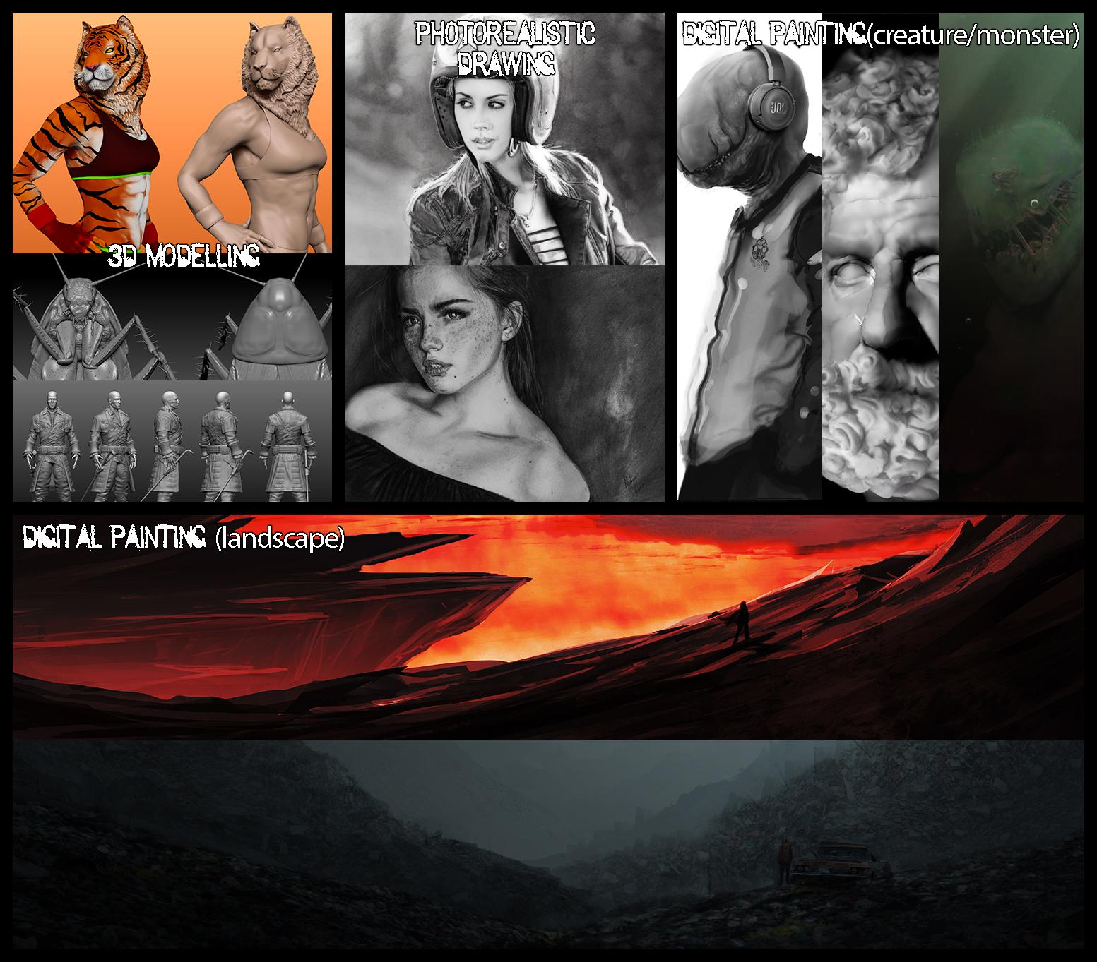 [Artist For Hire] 3D modeling, Photorealistic Drawings, Digital