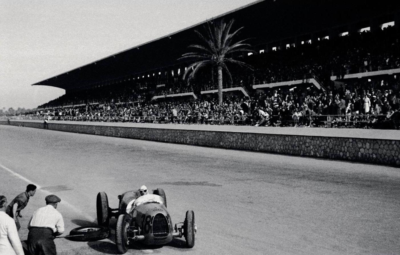 Racecar driver Hans Stuck during the 1937 Tripoli Grand Prix, photo