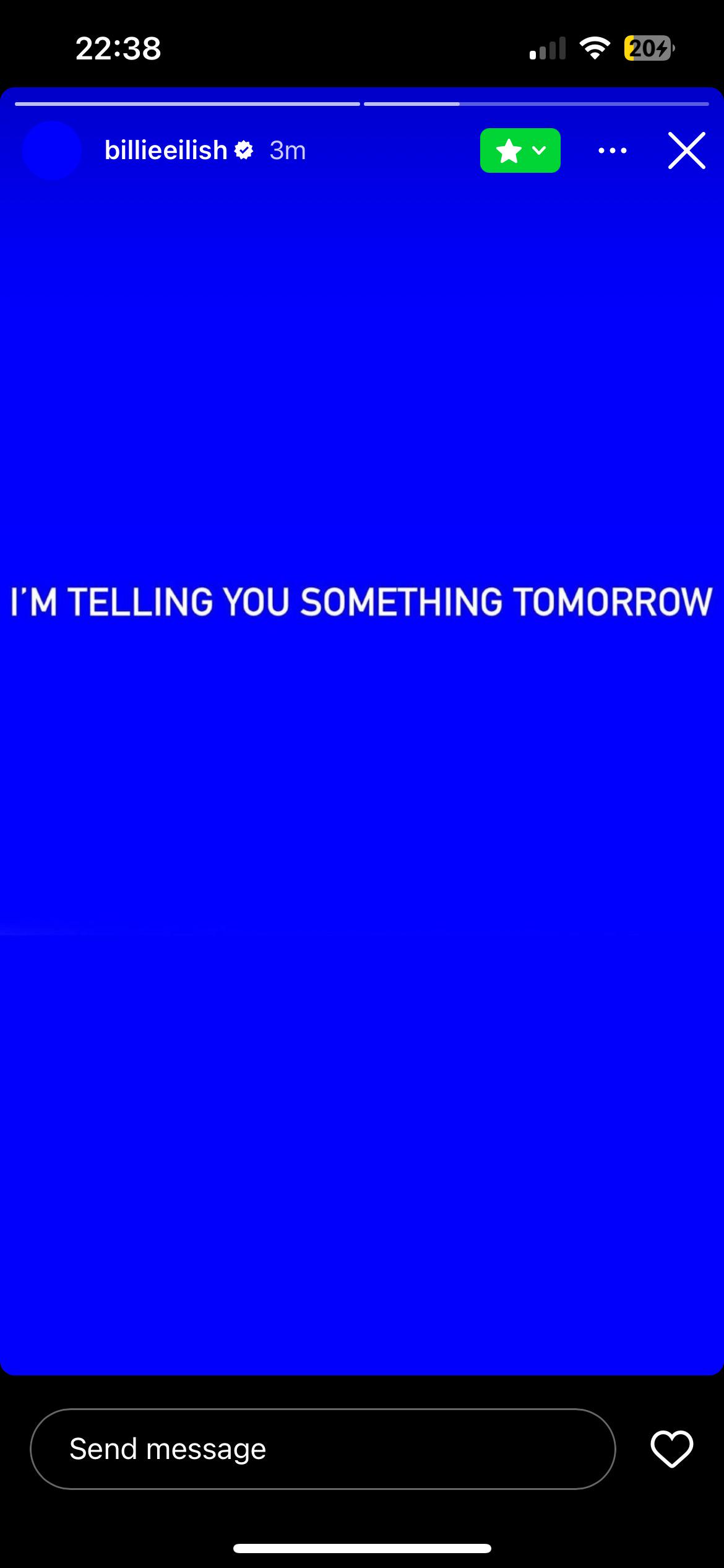 3 minutes ago r/billieeilish