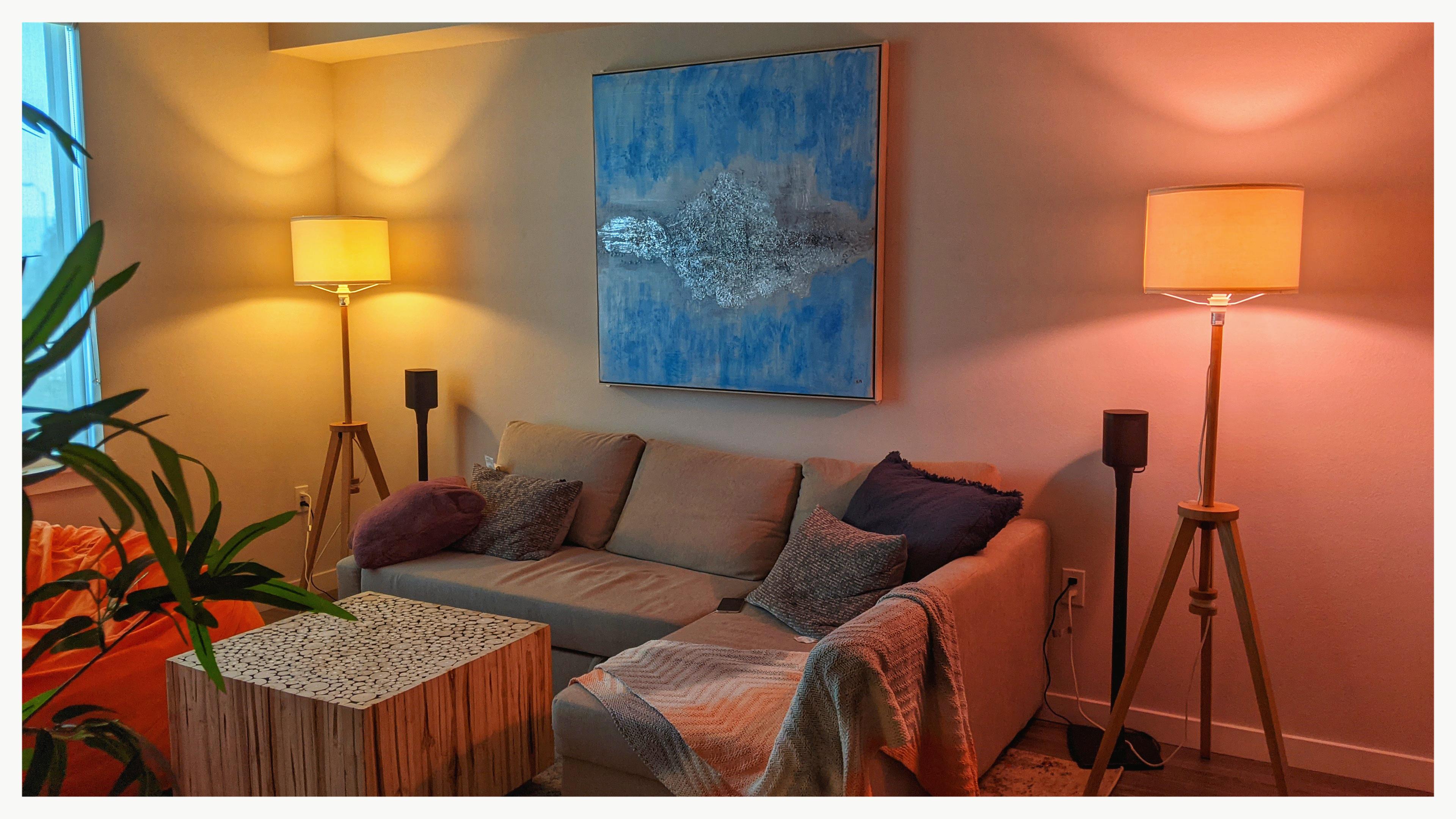 Update on previous post. Added wall art r/interiordecorating