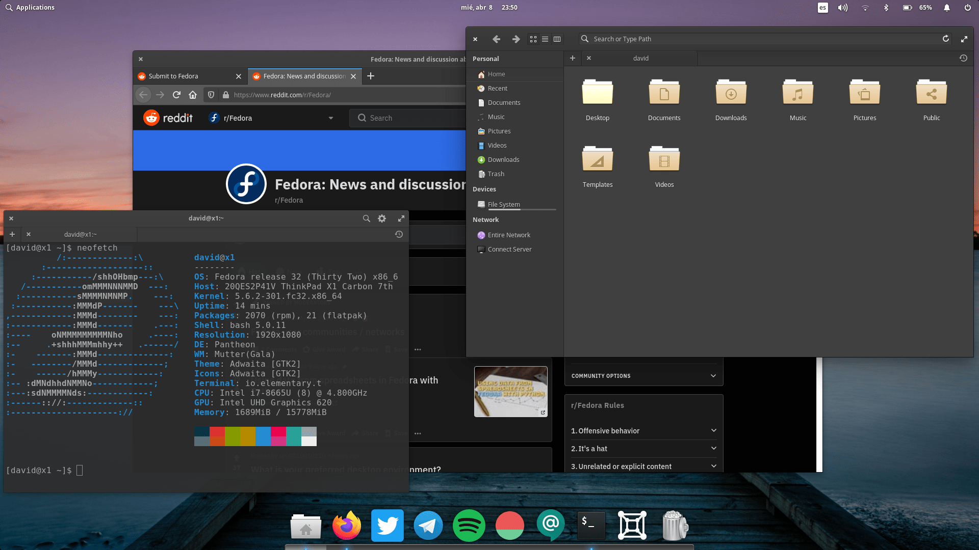 Pantheon is fantastic in Fedora 32 r/Fedora