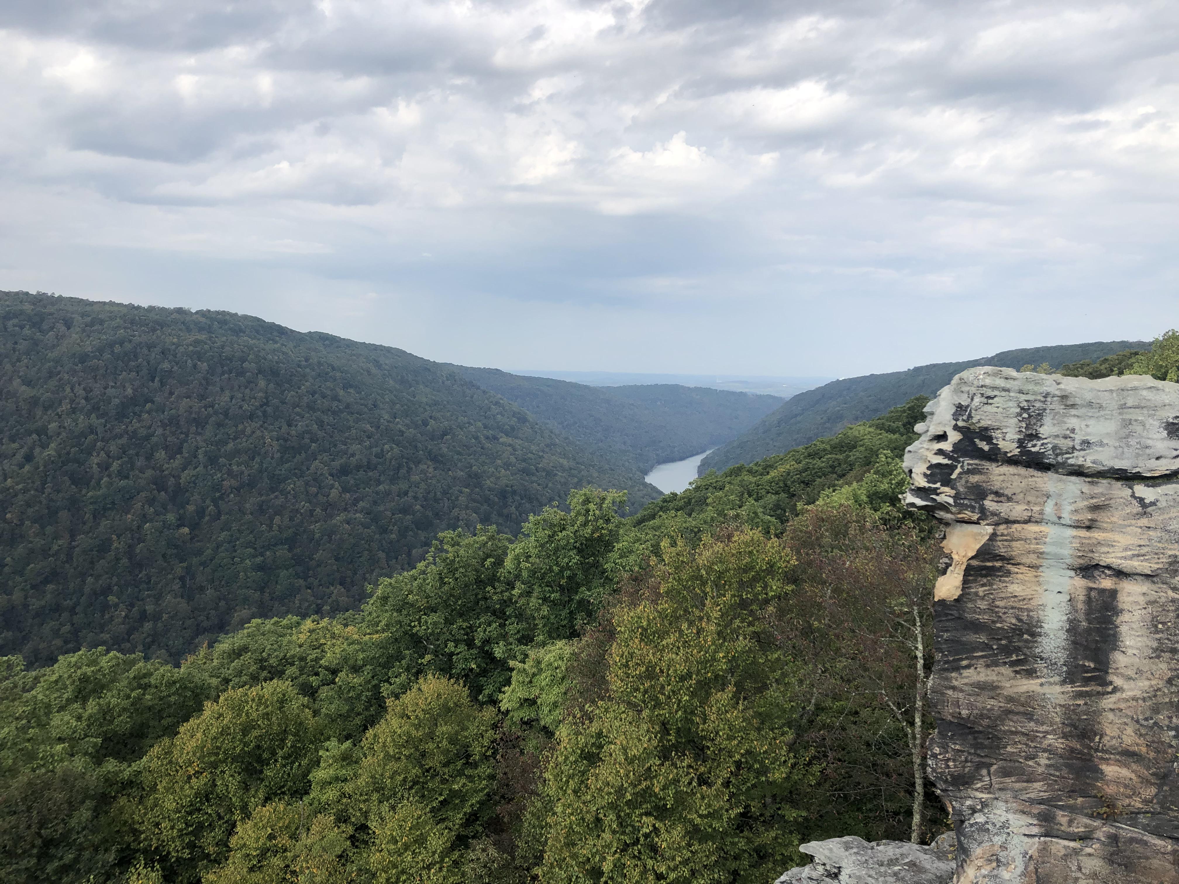 Raven Rock trail Coopers Rock State Forest, West Virginia. A