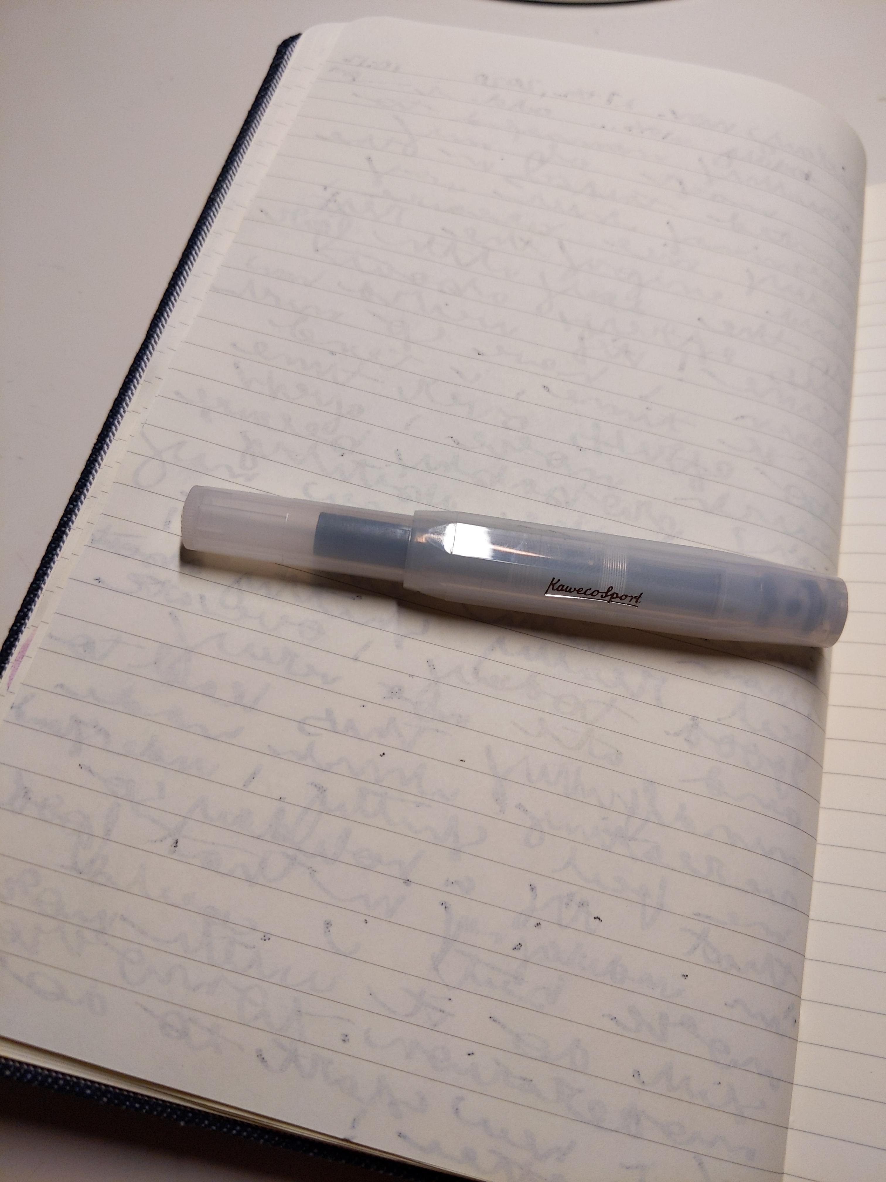 Fairly surprised as to how well moleskine paper took this kaweco sport