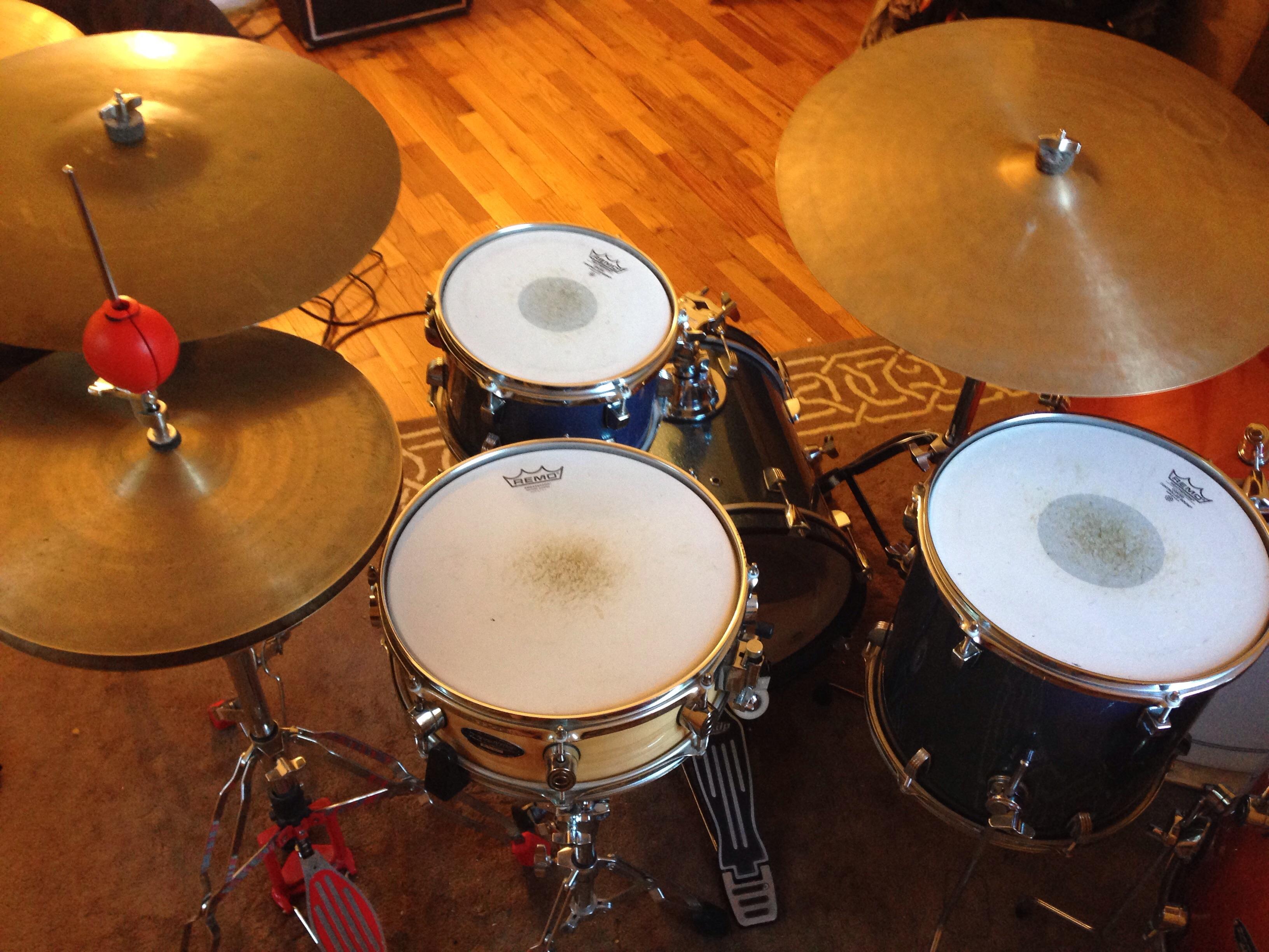 My small drums, big cymbals setup. It's real fun to play. r/drums