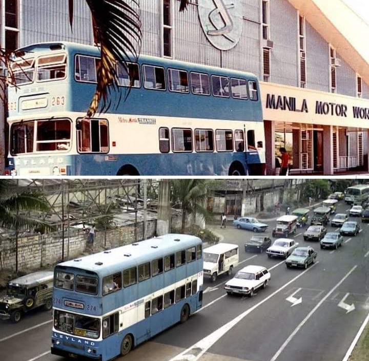 Doubledecker buses in Manila, 1980s Philippines