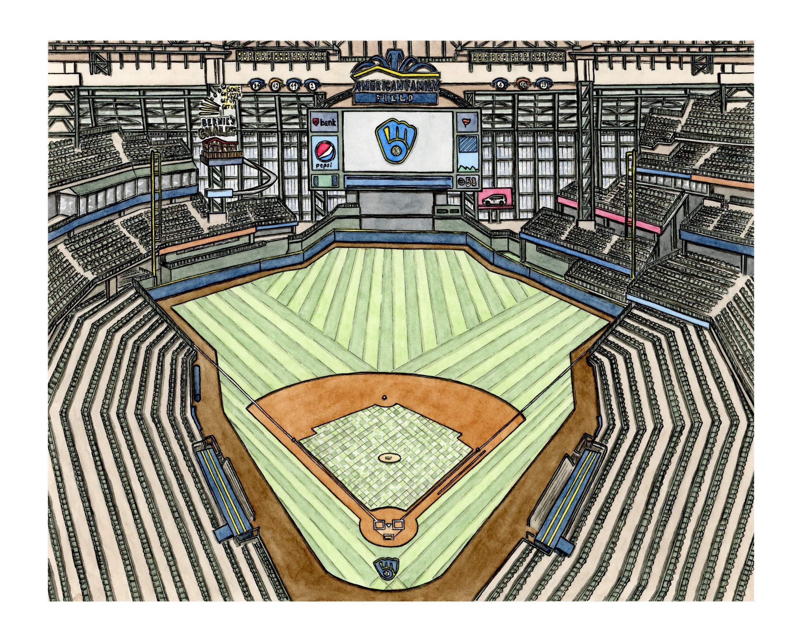 Hey Milwaukee, I painted American Family Field! I see a lot of