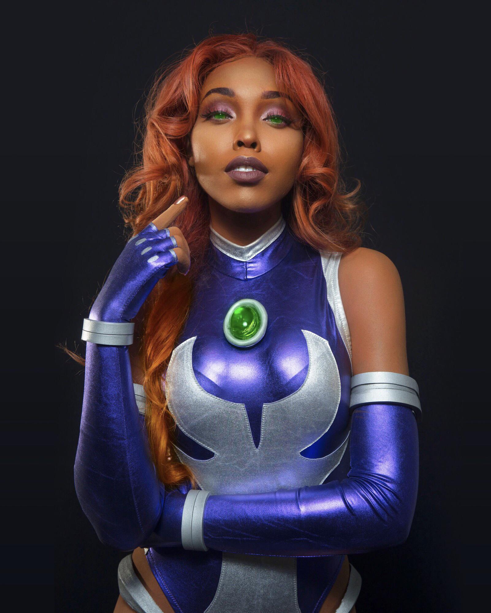 Starfire cosplay made and modeled by Cutiepiesensei : pics