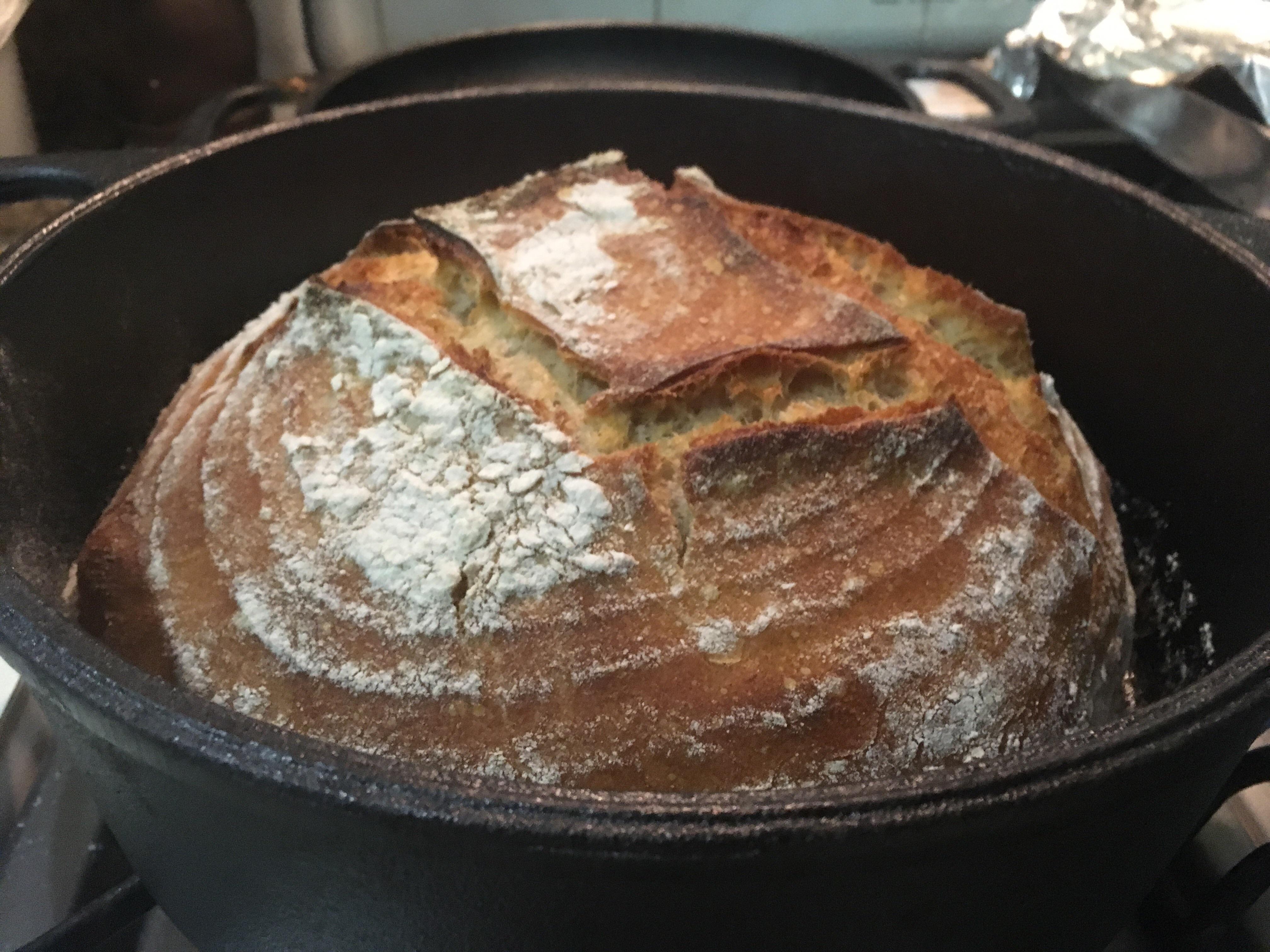 Fresh off the dutch oven Rye and Buckwheat Sourdough r/Breadit