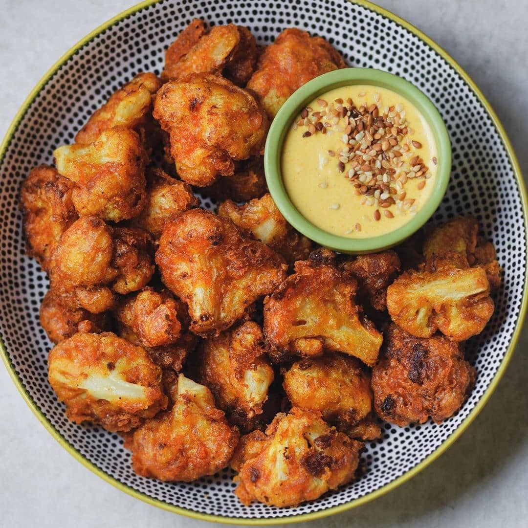 Beer Battered Spicy Cauliflower r/Veganforbeginners