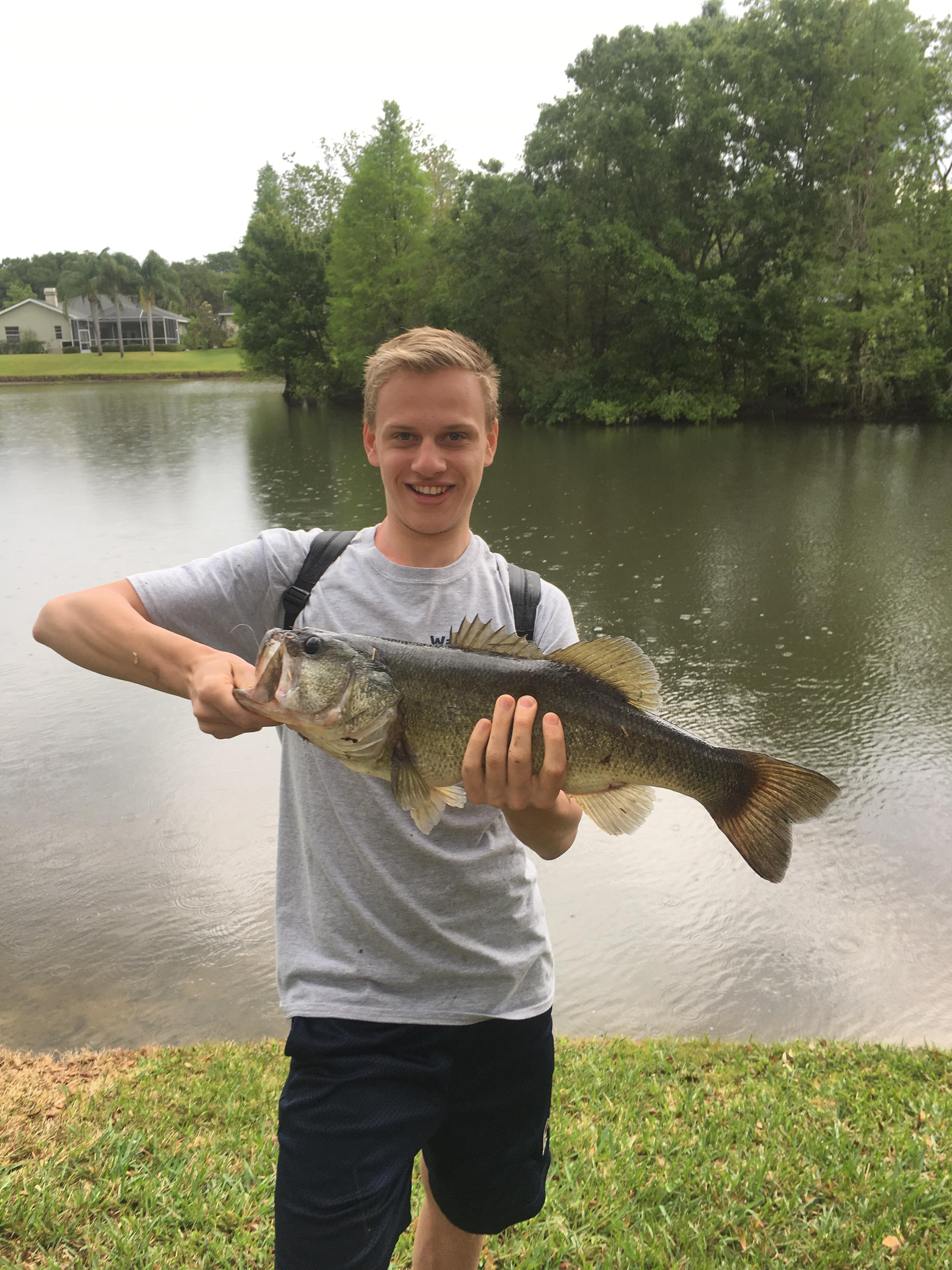 7.5lb bass, caught in St. Petersburg Florida Fishing