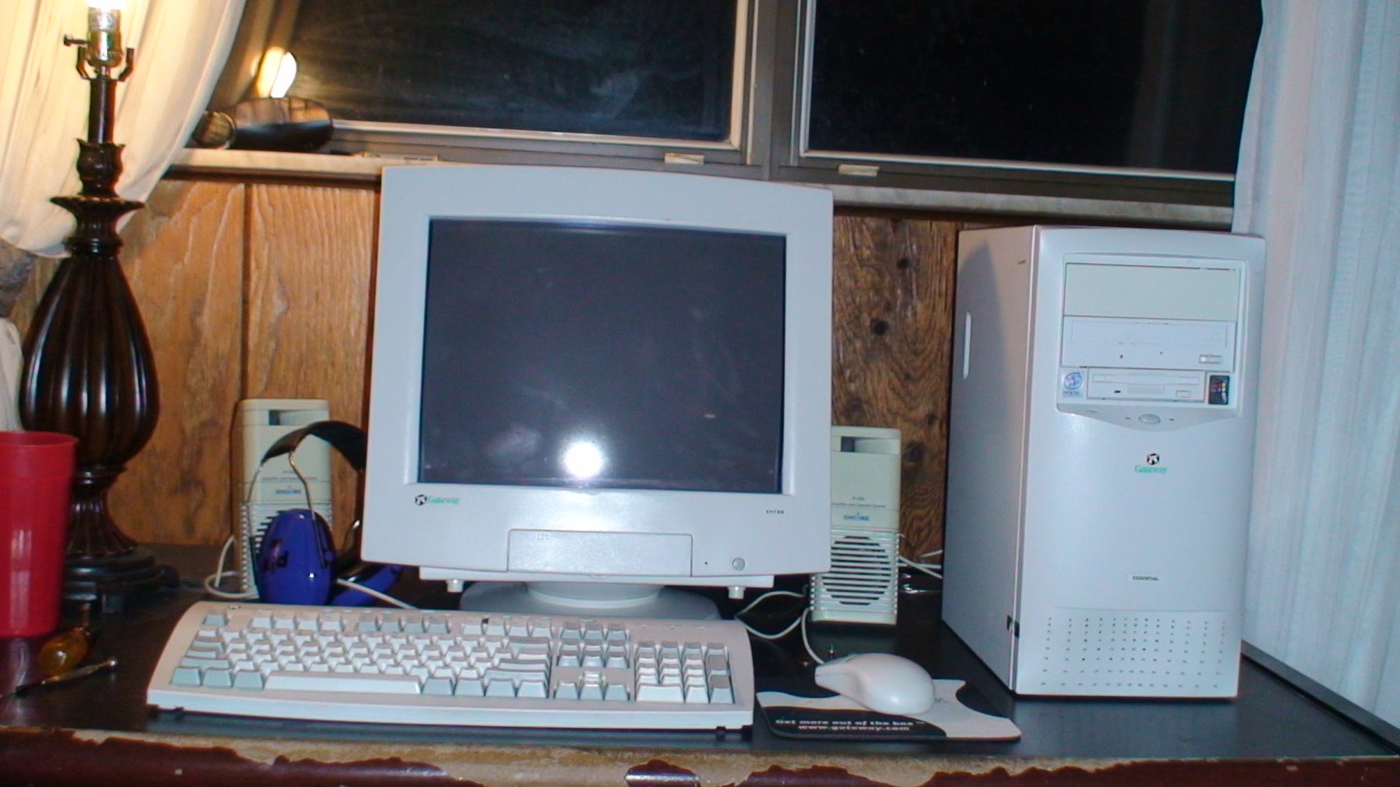 The family dialup computer in the living room everyone shared. r