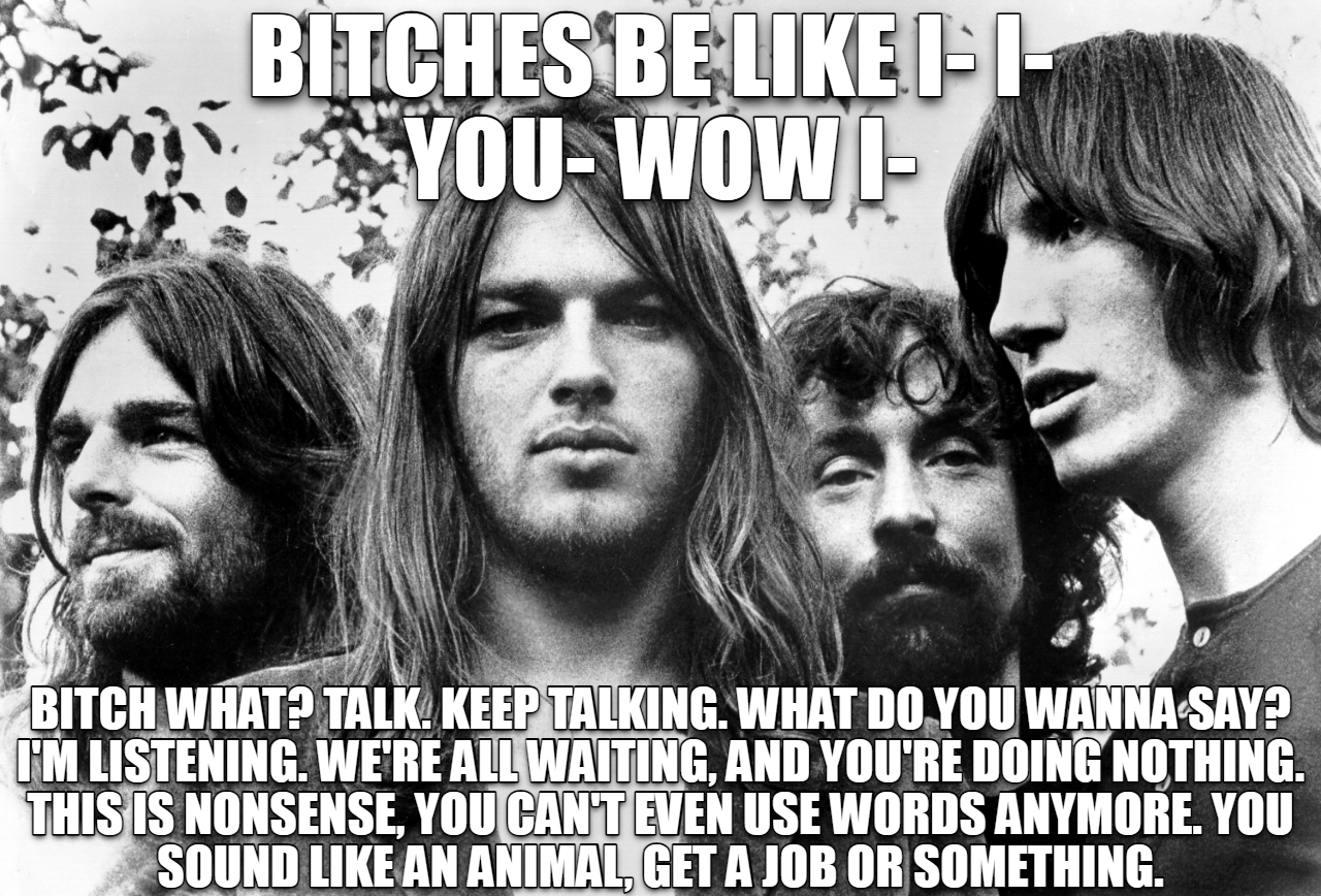 Posting a meme or memes of every Pink Floyd song in chronological order