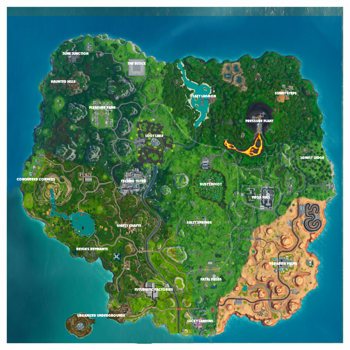 Карта фортнайт 2 глава 3 сезон