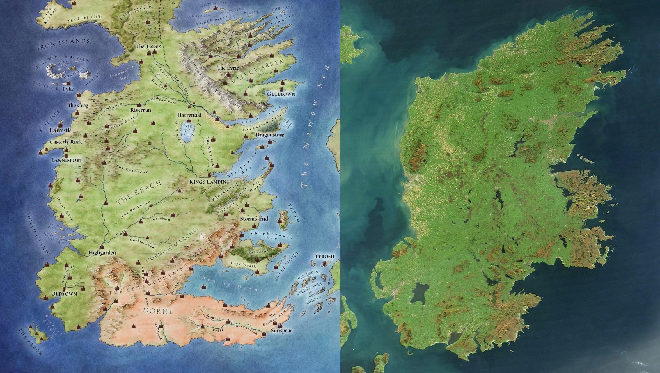(Spoilers Extended) GRRM’s basis for the map of Westeros r/asoiaf