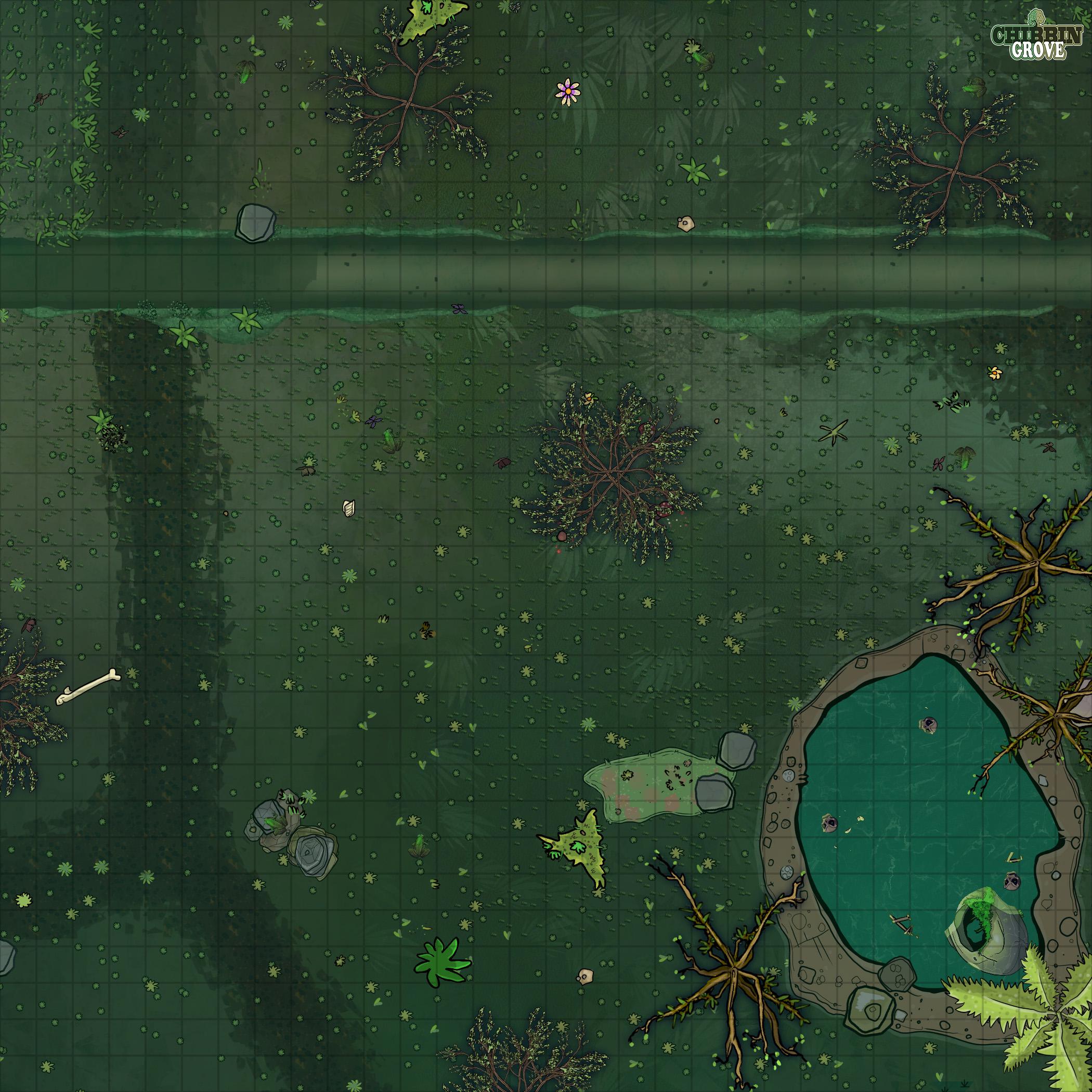 Swamp Road [30x30] [2100x2100px] r/dndmaps