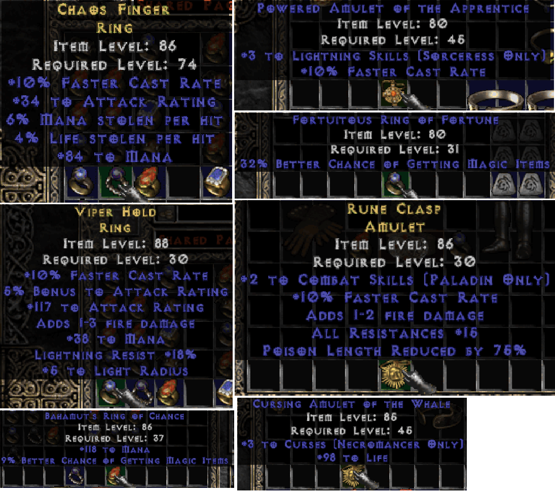 Anyone like to see some magic/rare jewelry? Only blues and yellows