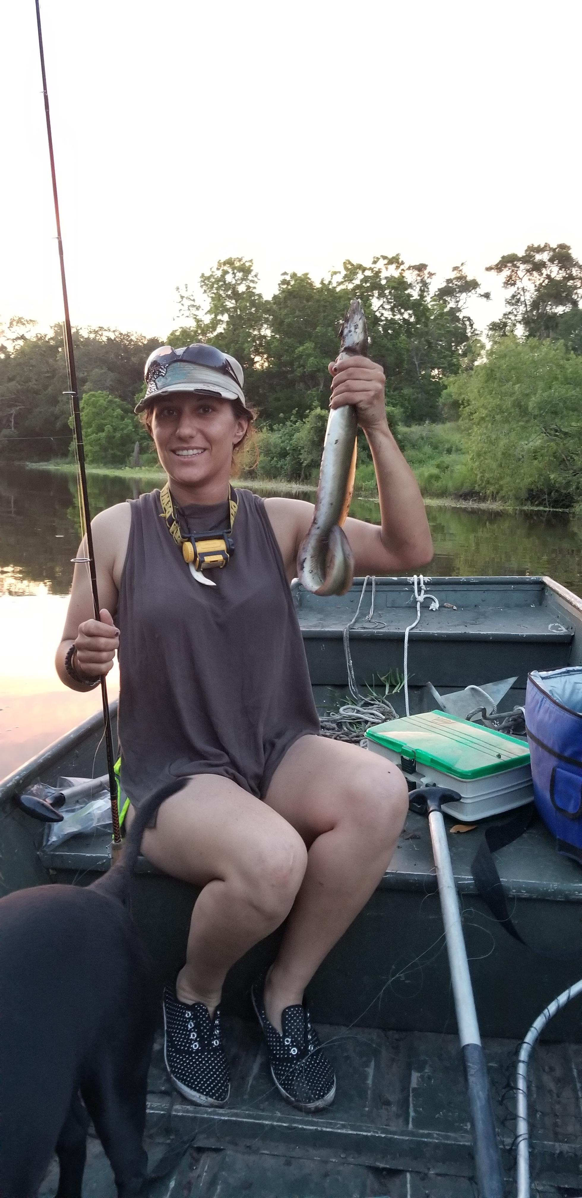 I was fishing in a freshwater creek in Texas, and I was completely
