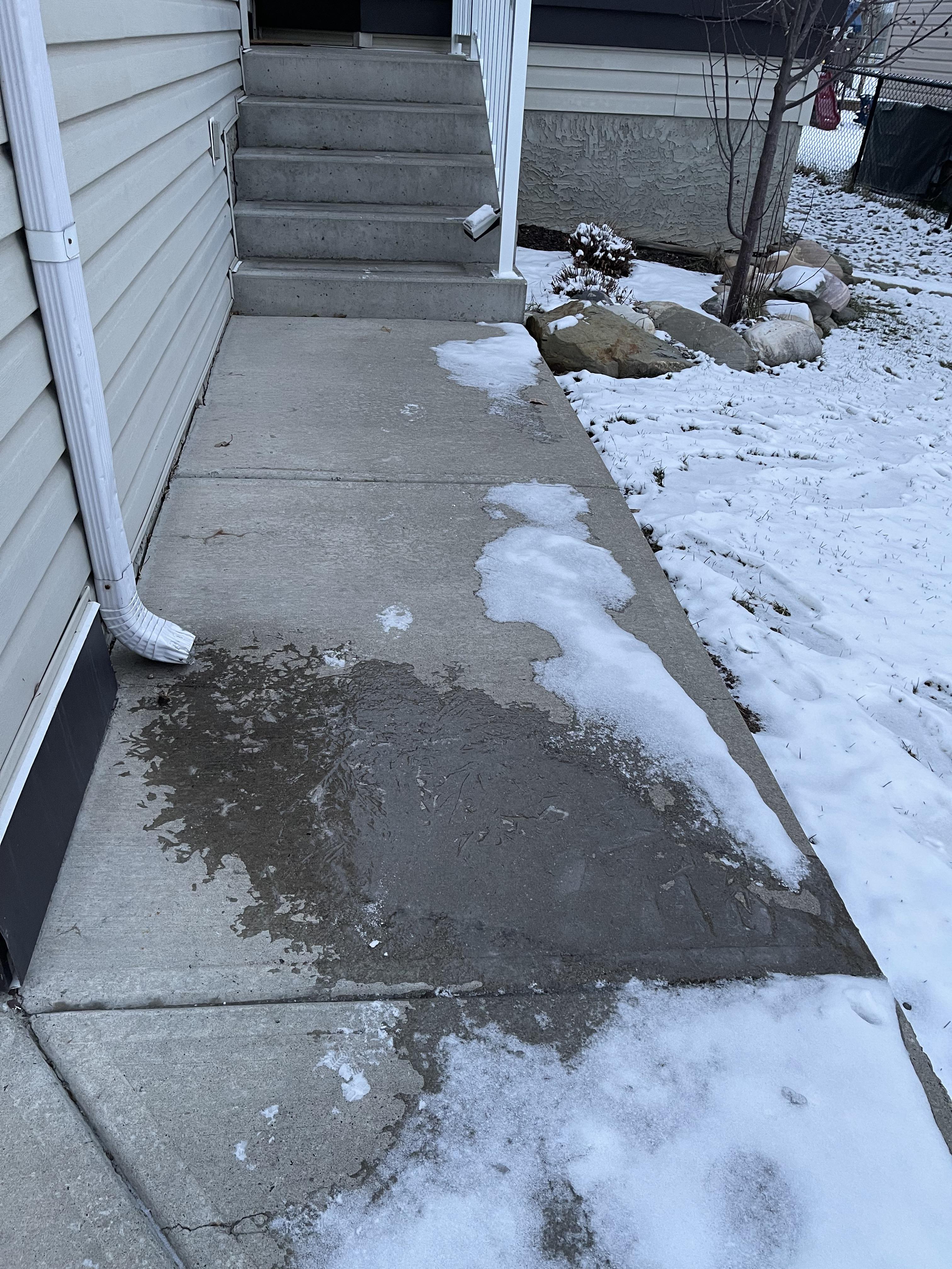 Moved in a few days ago and this is what happens near the downspout