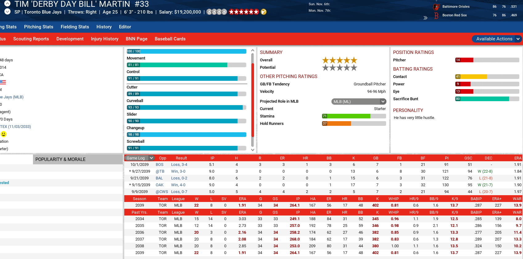 Best Pitcher Ever? r/OOTP