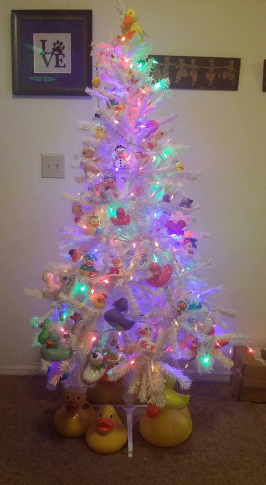 My rubber duck Christmas tree r/rubberducks