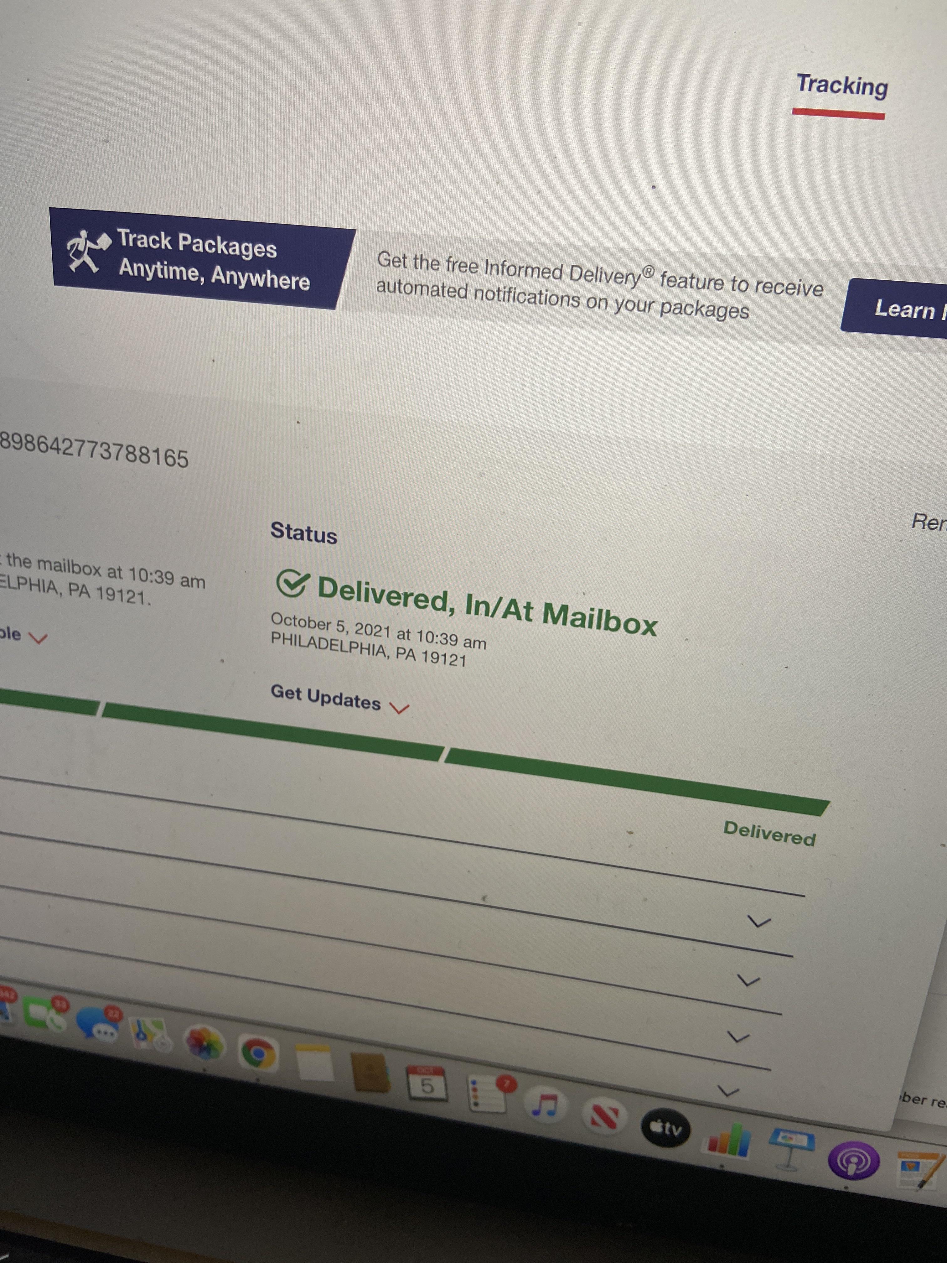 package says delivered but front desk didn’t receive anything, any