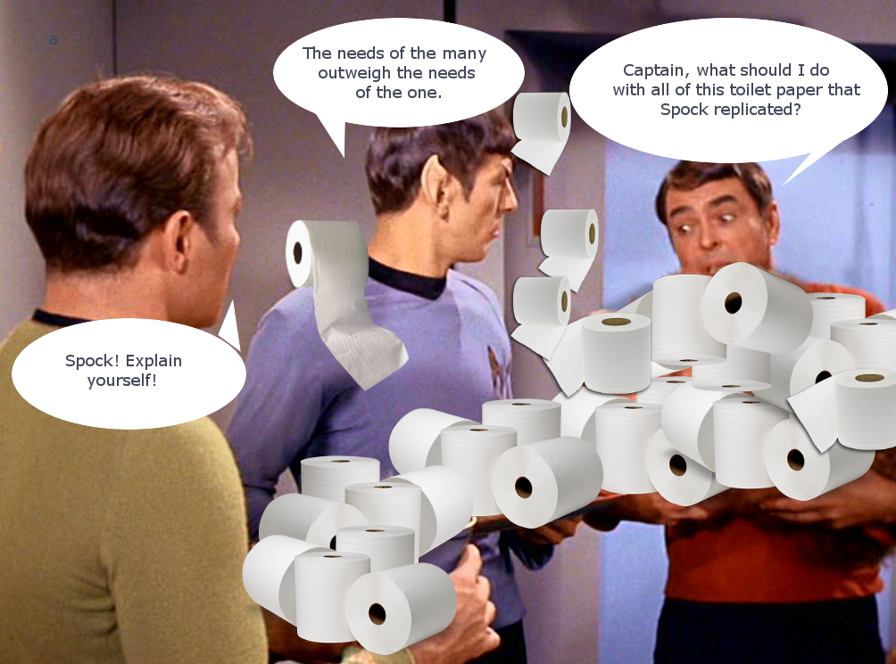 Spock's obsession with toilet paper. r/startrekmemes