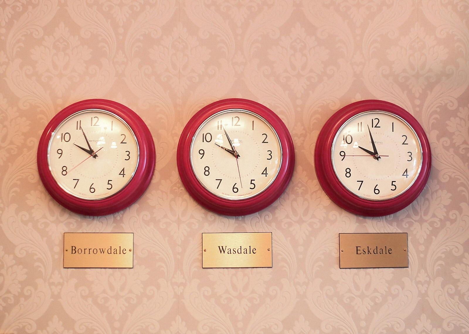 These local clocks in England, Lake District. Pic taken by u/shotdead22