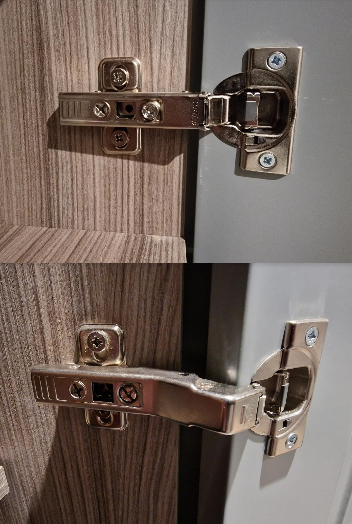 How do I identify the Blum hinge restrictors needed for these hinges