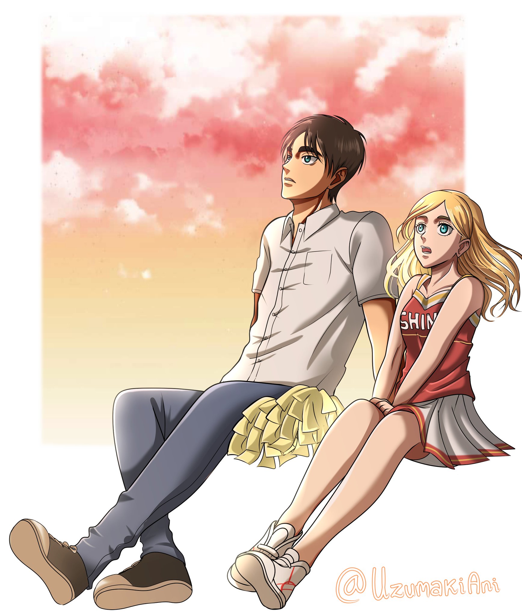 Eren & Historia Highschool AU [FanArt by Ani Styles.] r/ShingekiNoKyojin