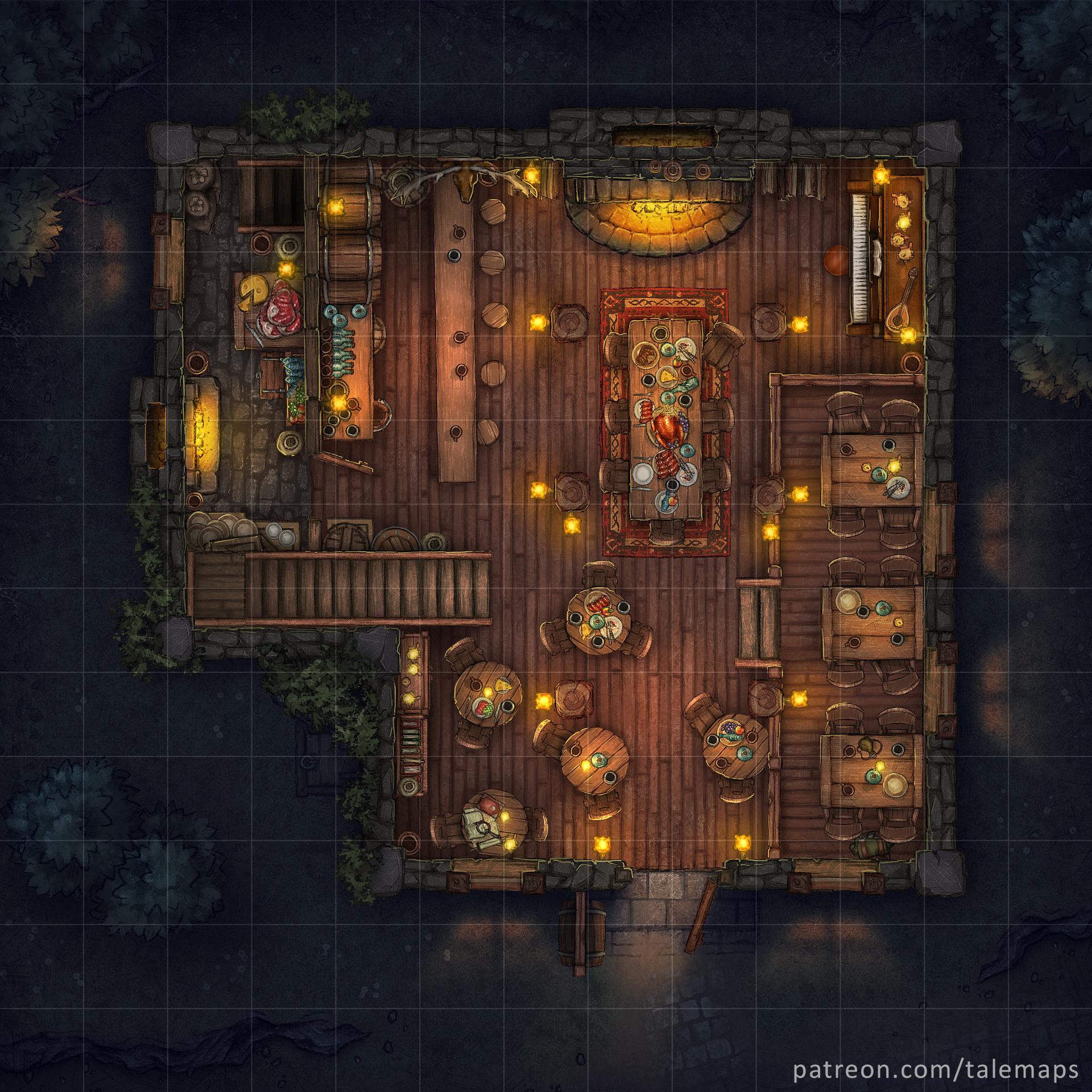 Tavern [13x13] r/battlemaps