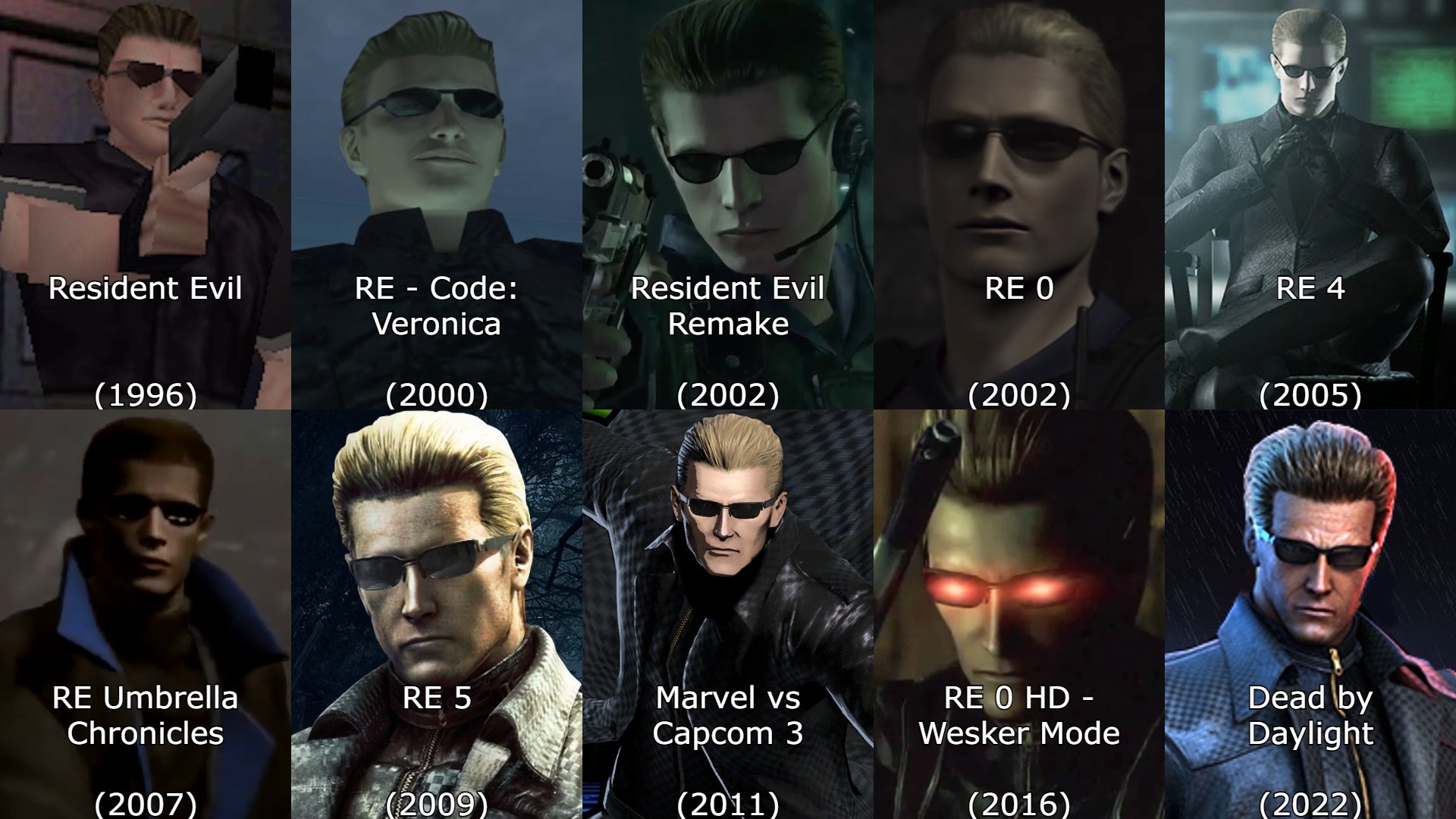 Albert Wesker through the years. Which version is your favourite? r