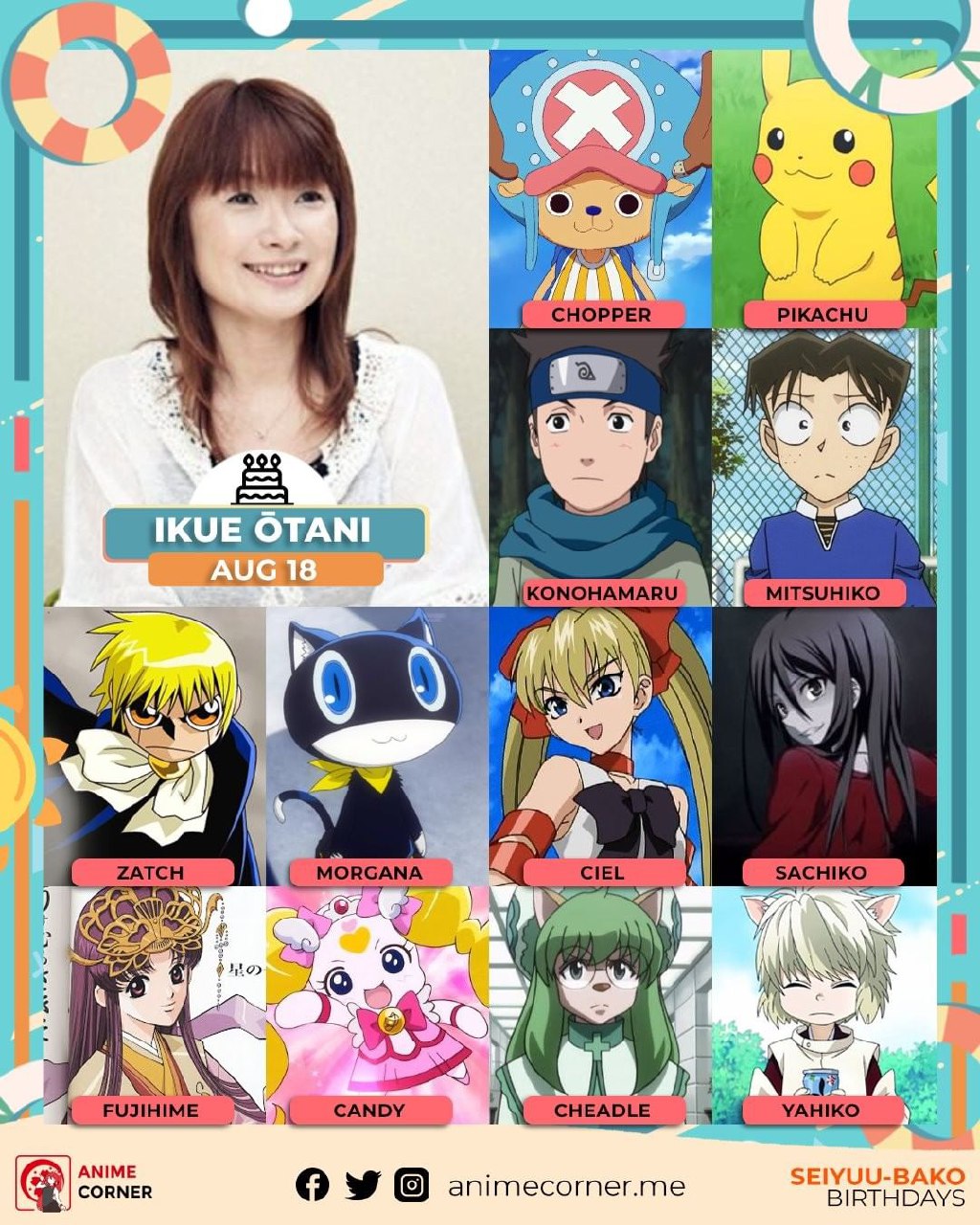 Happy 56th Birthday to Ikue Ōtani! 🥳🥳🥳 r/seiyuu