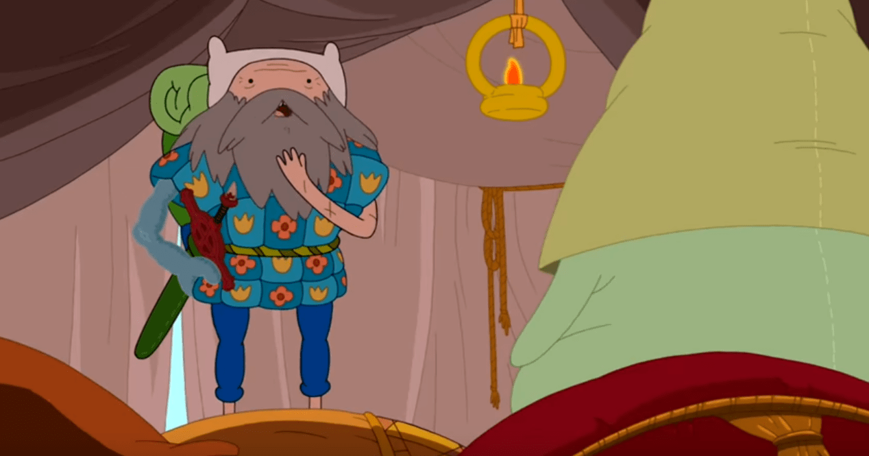 I never caught this until last night, but Finn's arm in